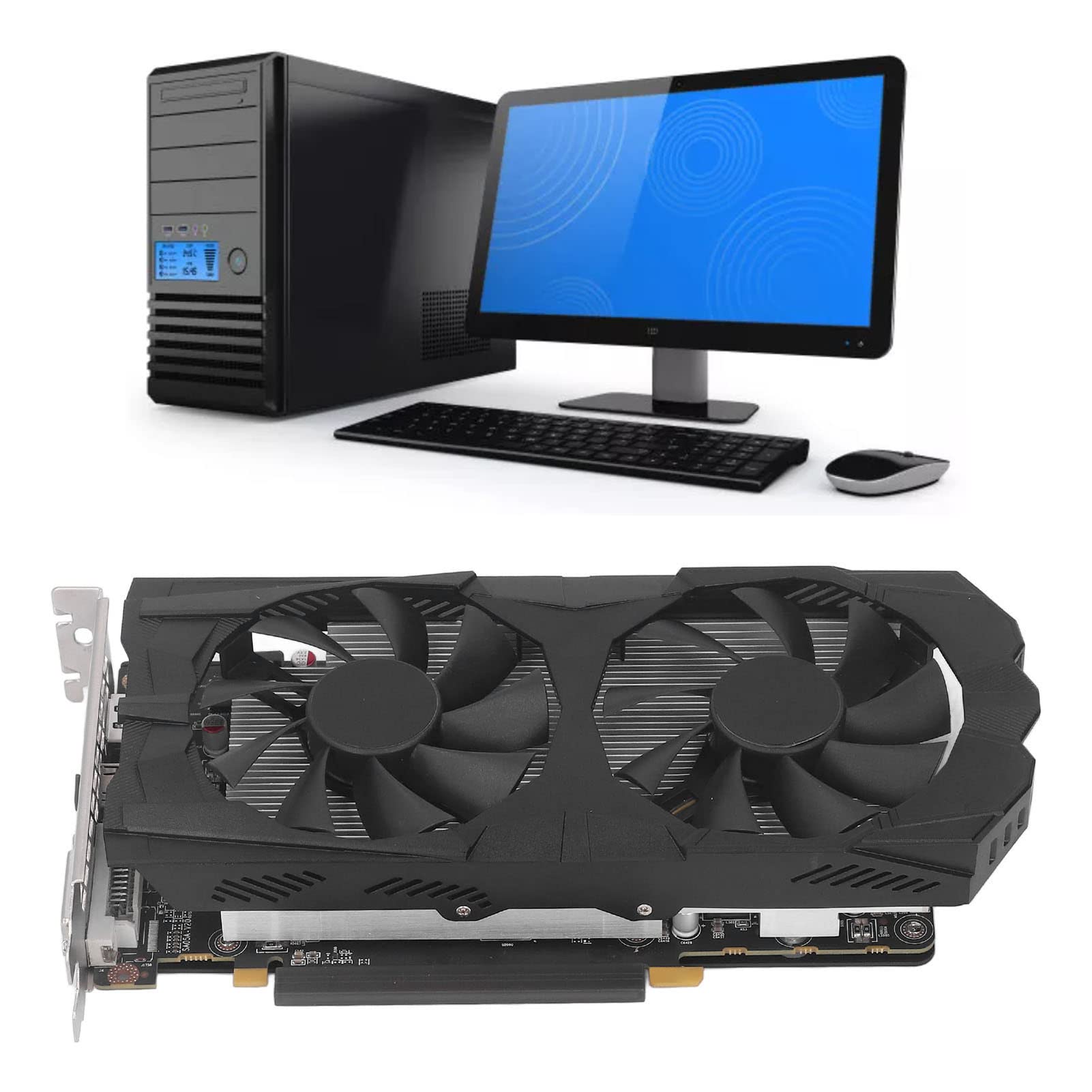 RX580 8GB GDDR5 256-bit Gaming Graphics Card - Plug & Play, HDMI & DisplayPort, Quiet Cooling for PC Gaming, Video Editing & 3D Rendering | Perfect for Fortnite, Call of Duty & Streaming Setup