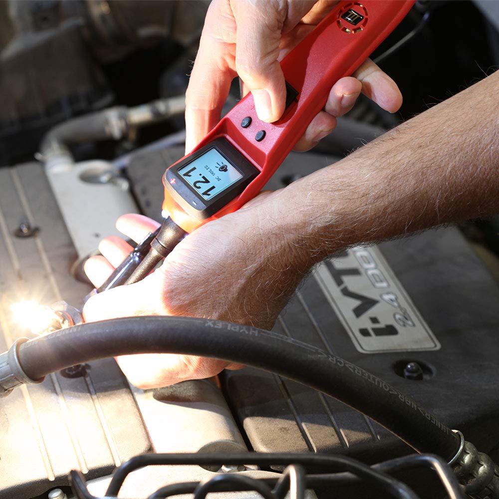 Power Probe PP3EZREDCS Automotive Circuit Tester - 12V/24V Electrical System Diagnostic Tool with Learning Mode for Easy Component Testing | Ideal for Mechanics, DIY Car Repairs & Electrical Troubleshooting