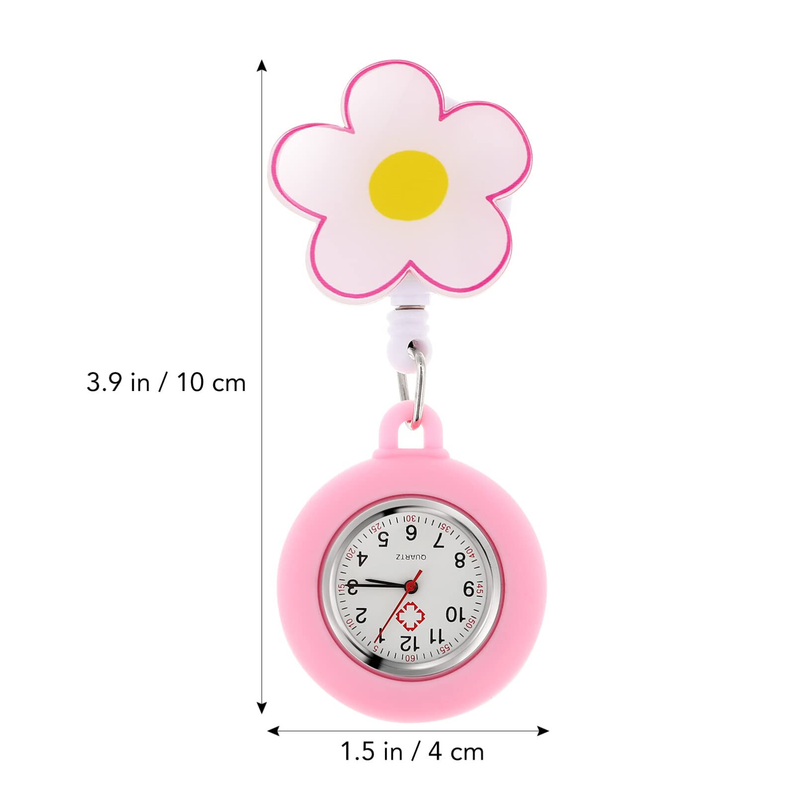Hemobllo Nurse Watch - Retractable Clip On Fob Watch for Nurses & Doctors | Waterproof, Easy to Read | Ideal for Hospital Shifts, Medical Exams & Healthcare Professionals