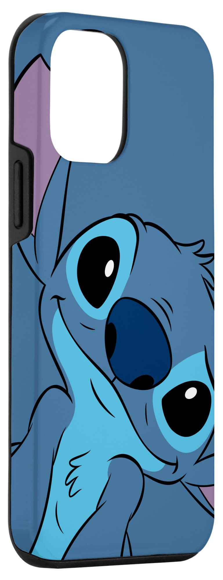 iPhone 12 Mini Disney Lilo & Stitch Cute Stitch Face Slate Gray Phone Case - Protective Cover for Everyday Use, Travel & Disney Fans