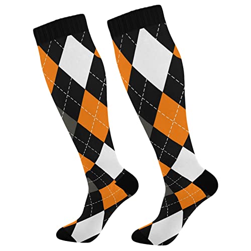 Argyle Plaid Black Orange Halloween