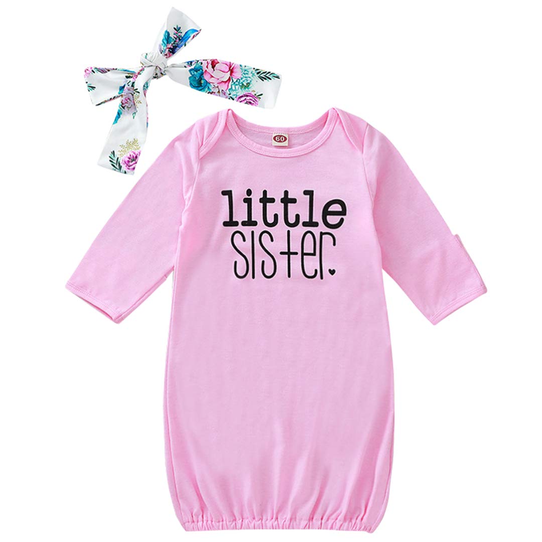 Newborn Baby Cotton Sleep Sack & Headband Set - Soft Sibling Matching Pajamas for Boys & Girls - Perfect for Nursery, Photoshoots & Family Bonding Time