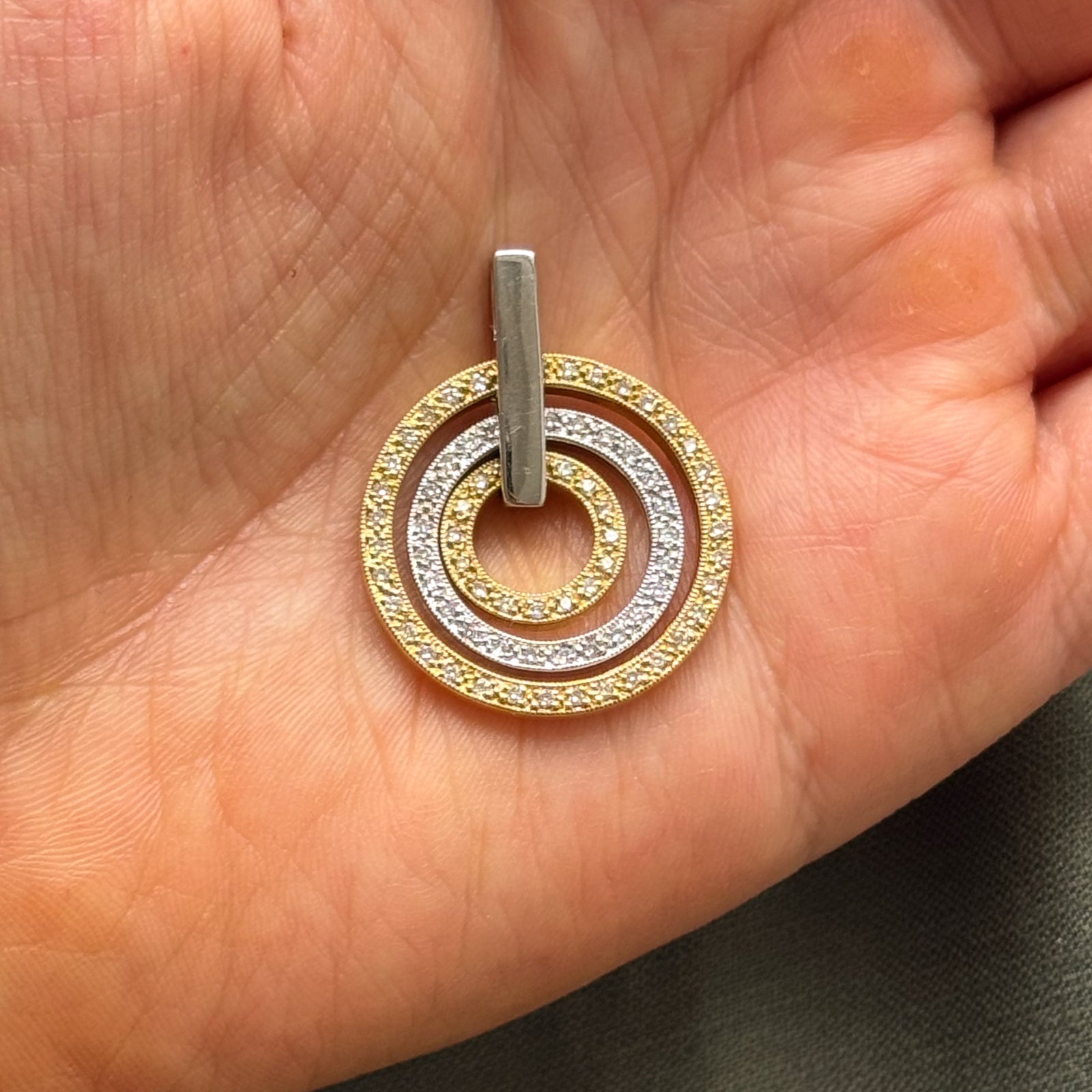 0.38ctw Diamond Trio Circle Pendant Necklace - Elegant 14K Gold Jewelry for Women - Perfect for Anniversary, Birthday & Wedding Gifts