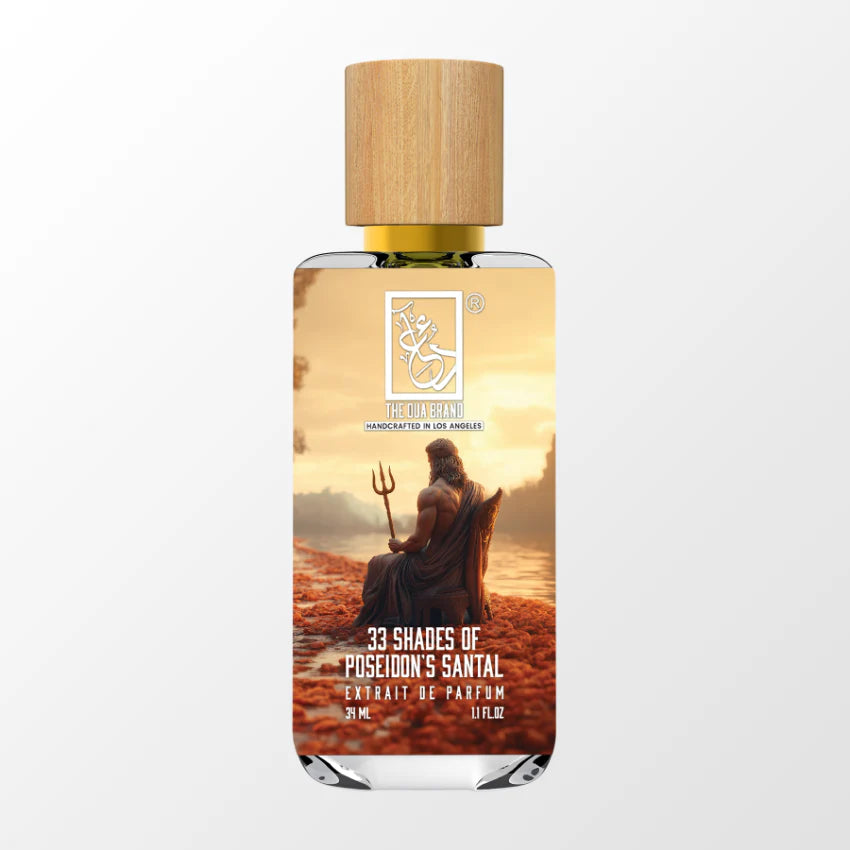 33 Shades of Poseidon’s Santal Perfume Oil - Long Lasting Fragrance for Men & Women - Perfect for Date Night, Office Wear & Special Occasions