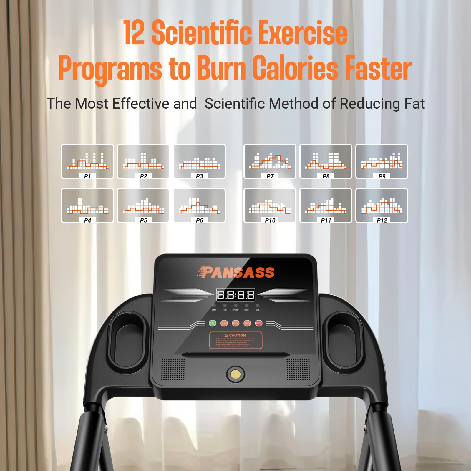 Portable Walking Treadmill for Home & Office - Compact Mini Treadmill with 12 HIIT Modes, 2.5HP Motor, LED Display - Perfect for Small Spaces, Under Desk Workouts & Home Gym Fitness Equipment
