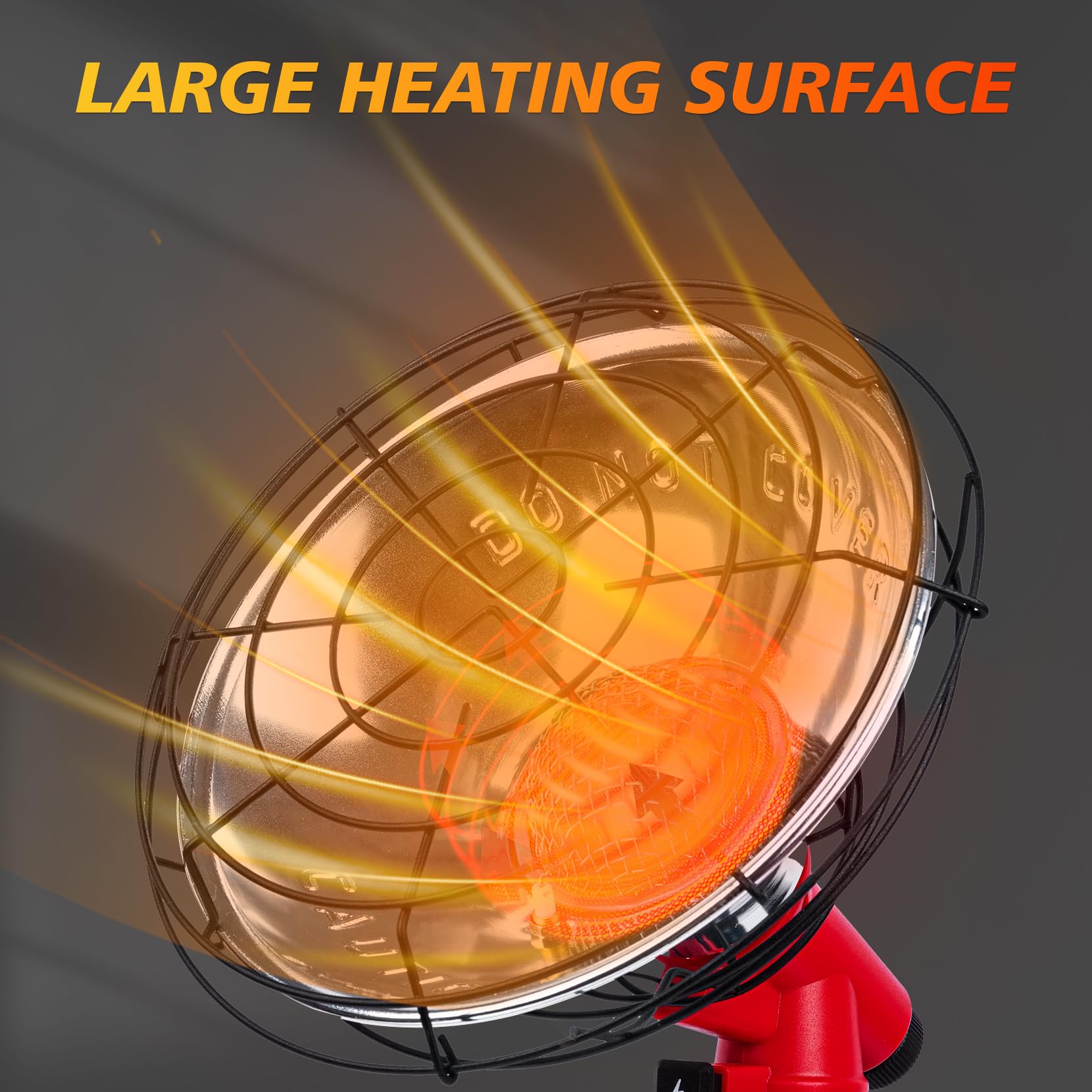 6500-BTU Portable Propane Golf Cart Heater - 2 in 1 Camping & Golf Accessories for Winter Heating (1LB Tank Not Included) - Perfect for Golf Carts, RVs, Hunting Blinds & Outdoor Adventures