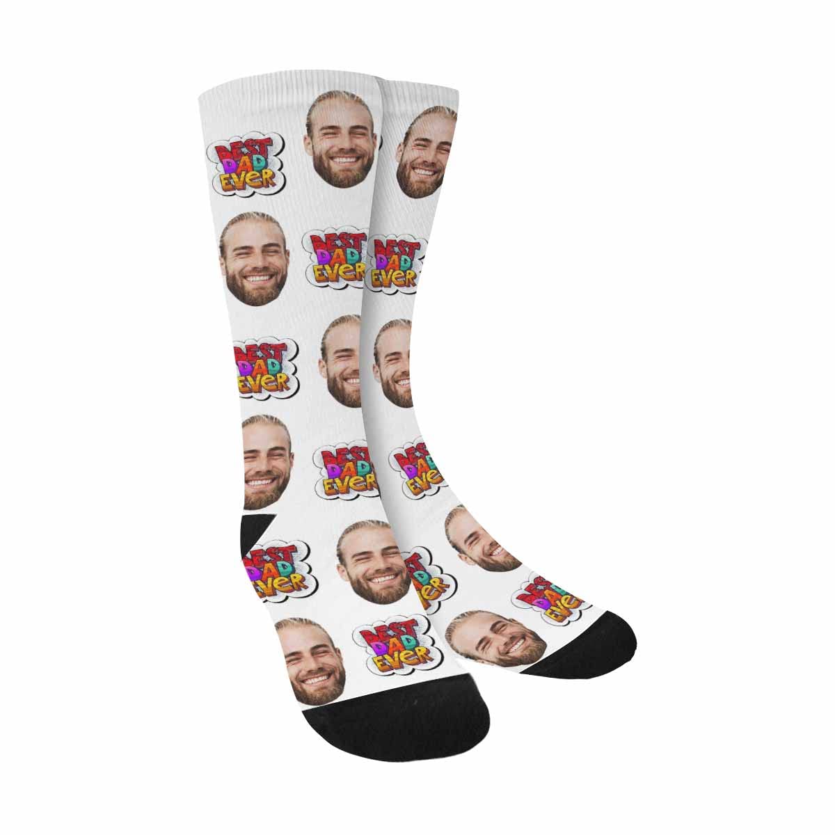 Custom Funny Socks with Face Print - Personalized Father's Day Gifts for Men - Perfect for Birthday, Christmas & Special Occasions