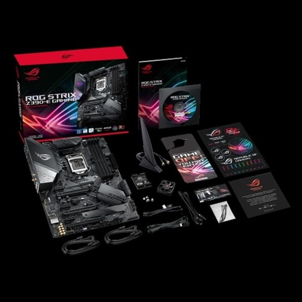 ASUS ROG STRIX Z390-E Gaming Motherboard - ATX Form Factor, LGA 1151 Socket, DDR4 4400MHz, Dual M.2, USB 3.1 Gen2 - Perfect for PC Gaming, Streaming & Content Creation