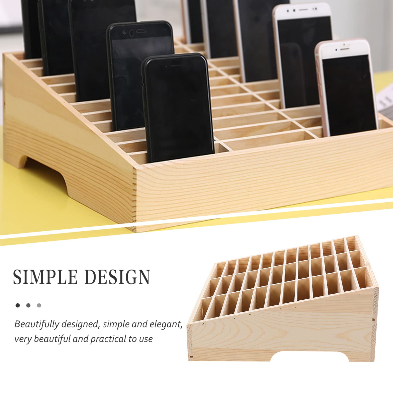 Cell Phone Storage Box & Organizer - Durable Phone Rack Compartment Case for Meeting Rooms, Phone Shops & Retail Displays - Efficient Phone Holder for Office & Store Organization