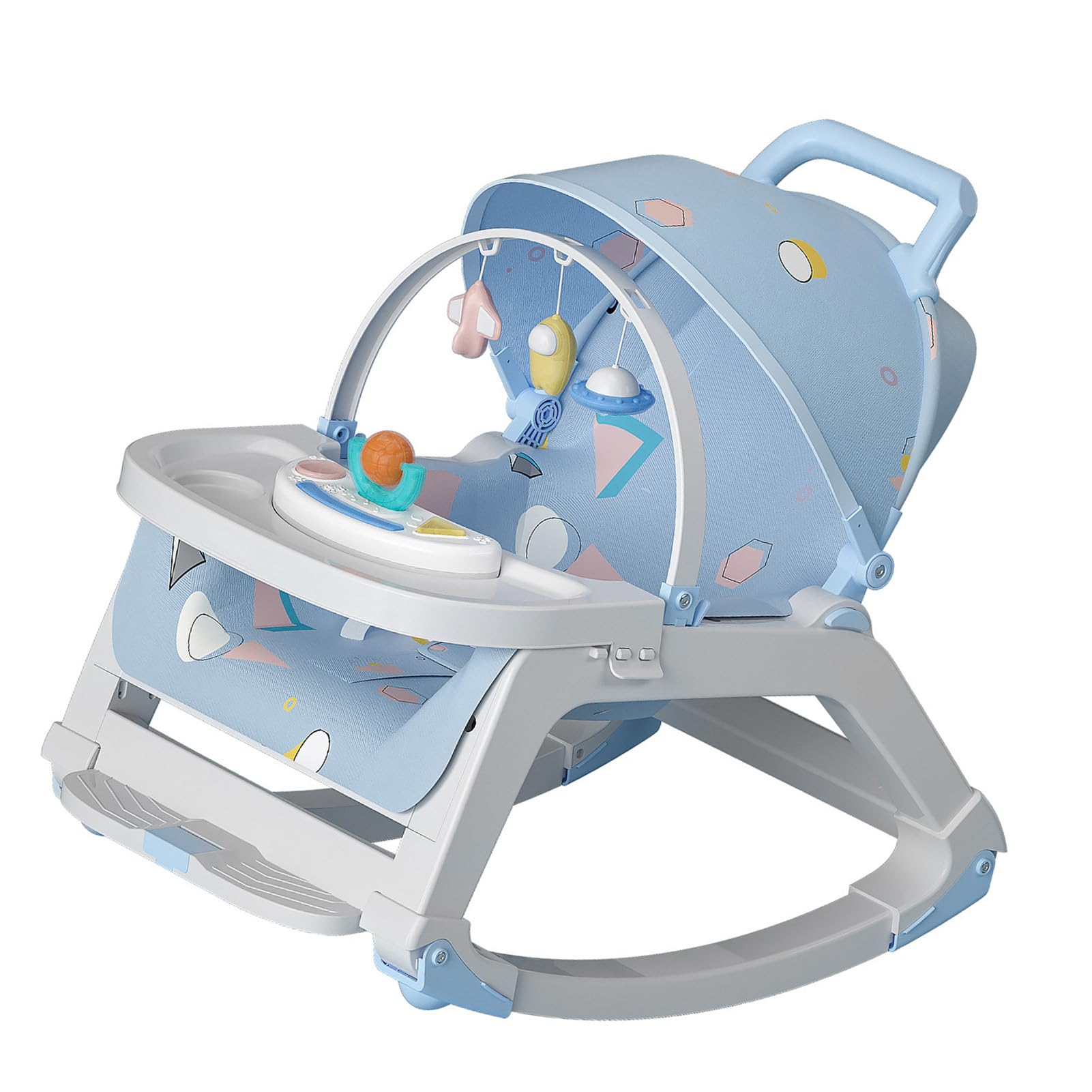 Portable Soft Baby Rocking Chair - Lightweight Multifunctional Infant Rocker for Nursery, Bedroom & Travel (Blue) | Perfect for Soothing, Feeding & Playtime