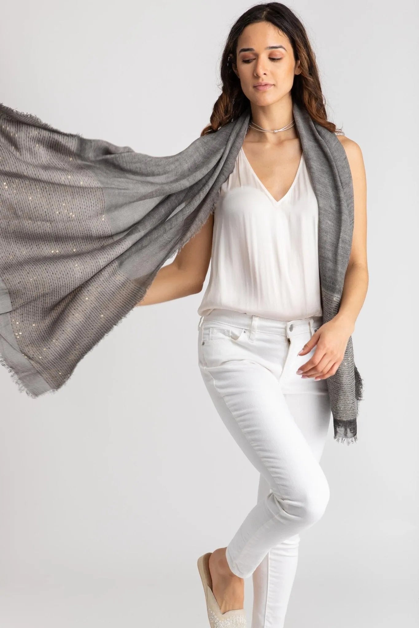 Lenox Shimmering Scarf - Elegant Women's Fashion Accessory for Parties, Weddings & Evening Events