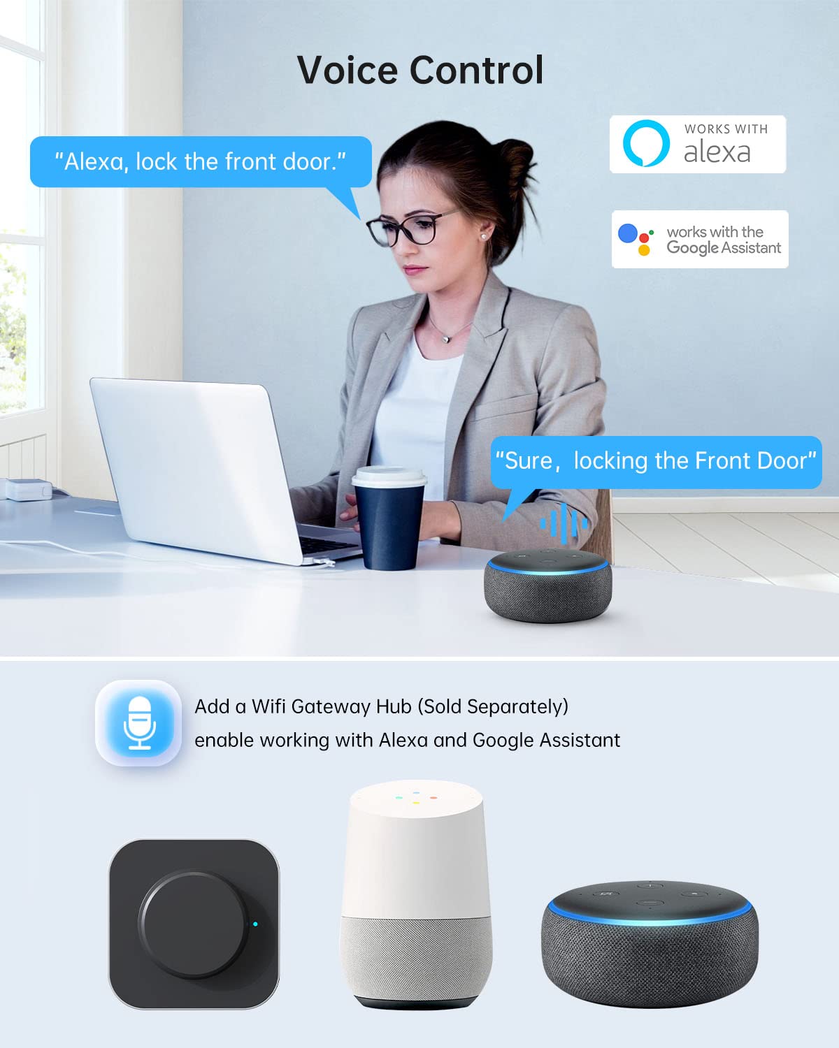 SMONET 8-in-1 Smart Deadbolt Keyless Entry Fingerprint Door Lock - Bluetooth Digital Front Door Lock with App Control & Passcode for Home Security | Perfect for Smart Homes, Apartments & Vacation Rentals