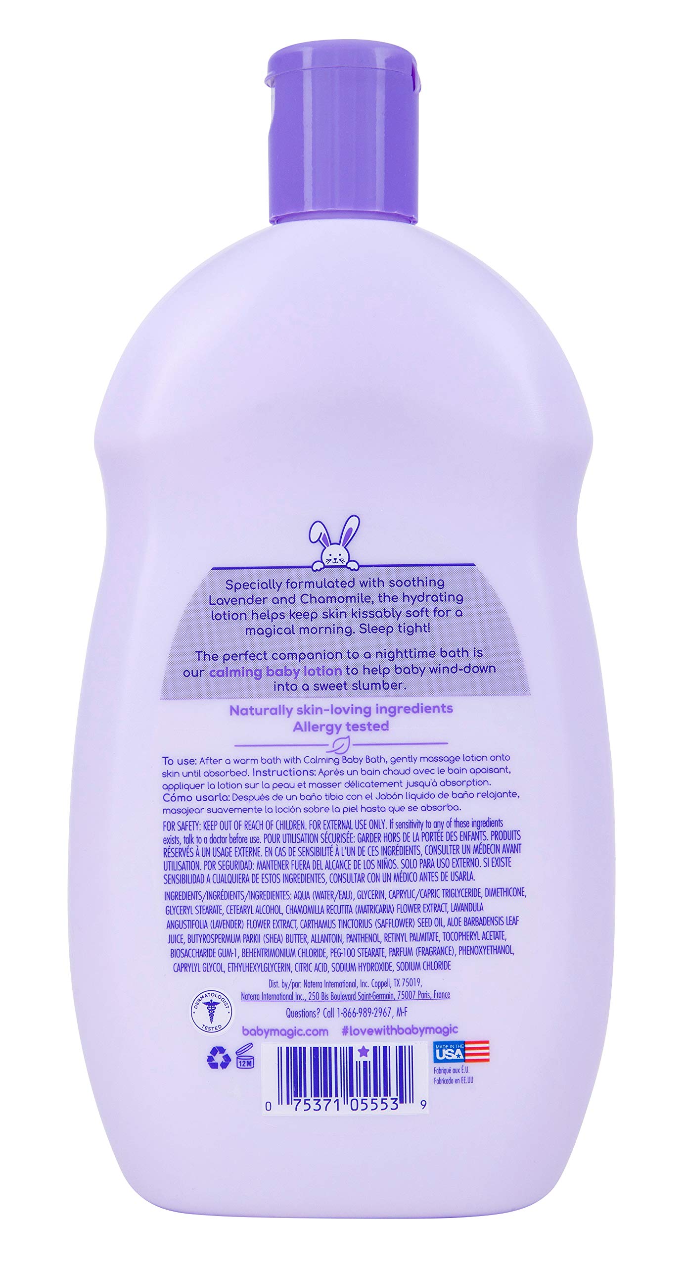 Baby Magic Calming Lotion 16.5oz - Lavender Chamomile for Bedtime Relaxation (6 Pack)