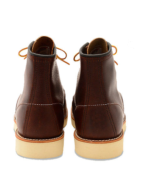 Red Wing 8138 Moc Toe Boot for Men - Premium Brown Leather Work Boots with Comfortable Cushion - Perfect for Construction, Hiking & Outdoor Activities