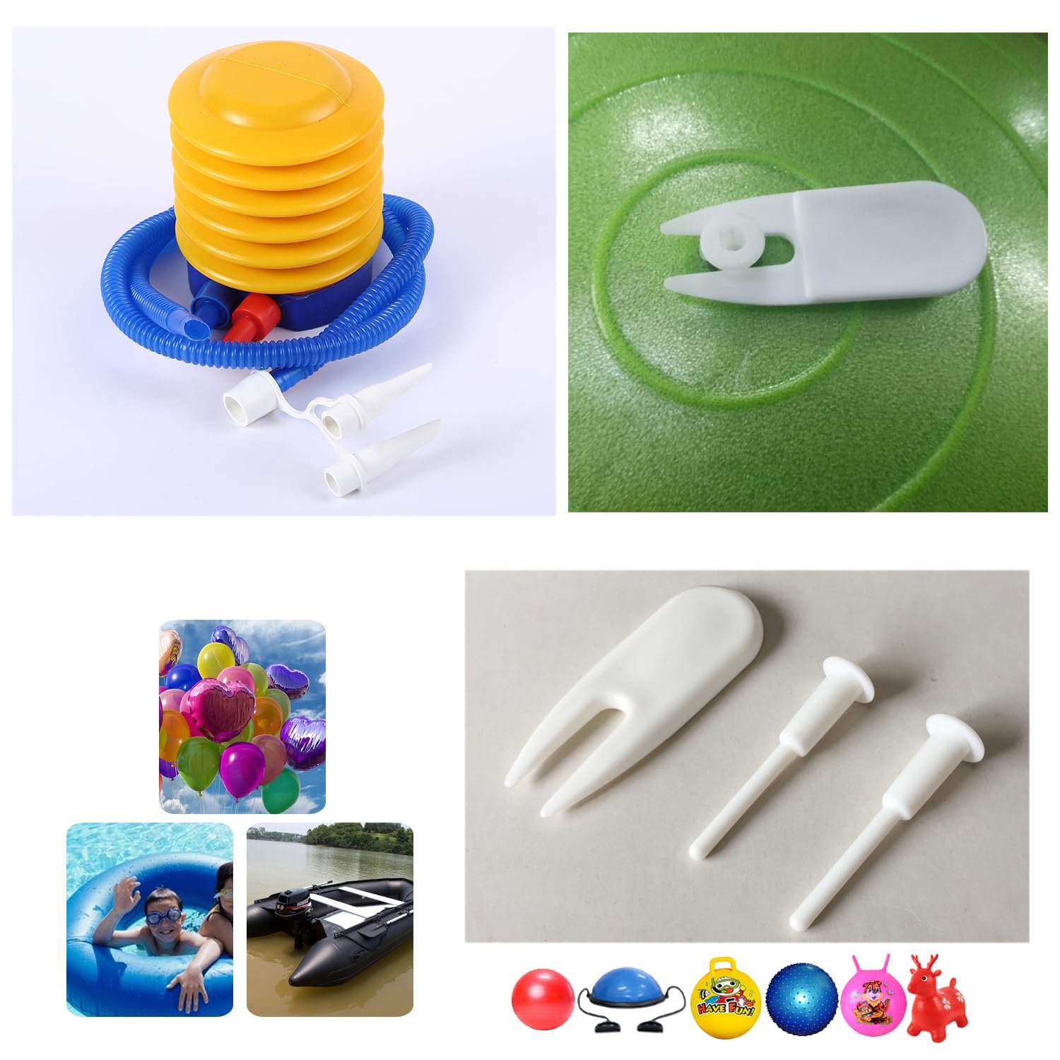 **Yoga Ball Pump - Manual Hand & Foot Air Inflator with Plug Pin Stopper - Exercise Ball, Fitness Ball, Swimming Ring & Pool Float Inflator - Perfect for Gym, Home Workouts, Yoga, and Outdoor Activities**