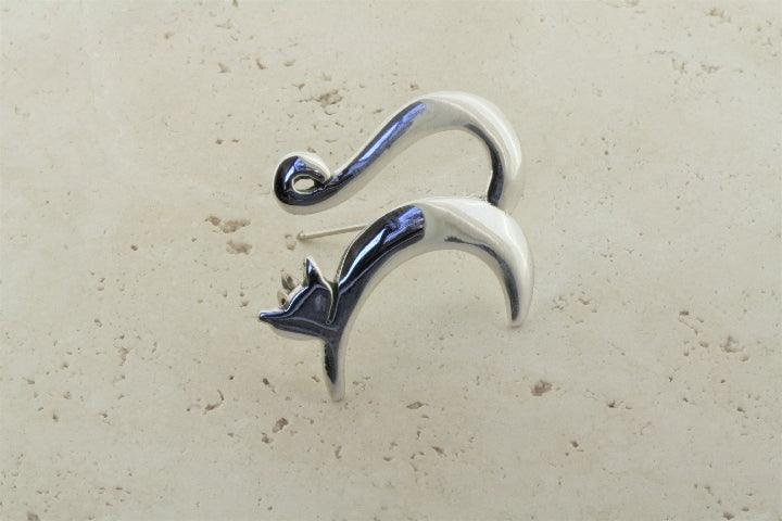 Elegant Polished Cat Brooch - Sterling Silver Jewelry for Women - Perfect for Parties, Weddings & Everyday Fashion Accessories