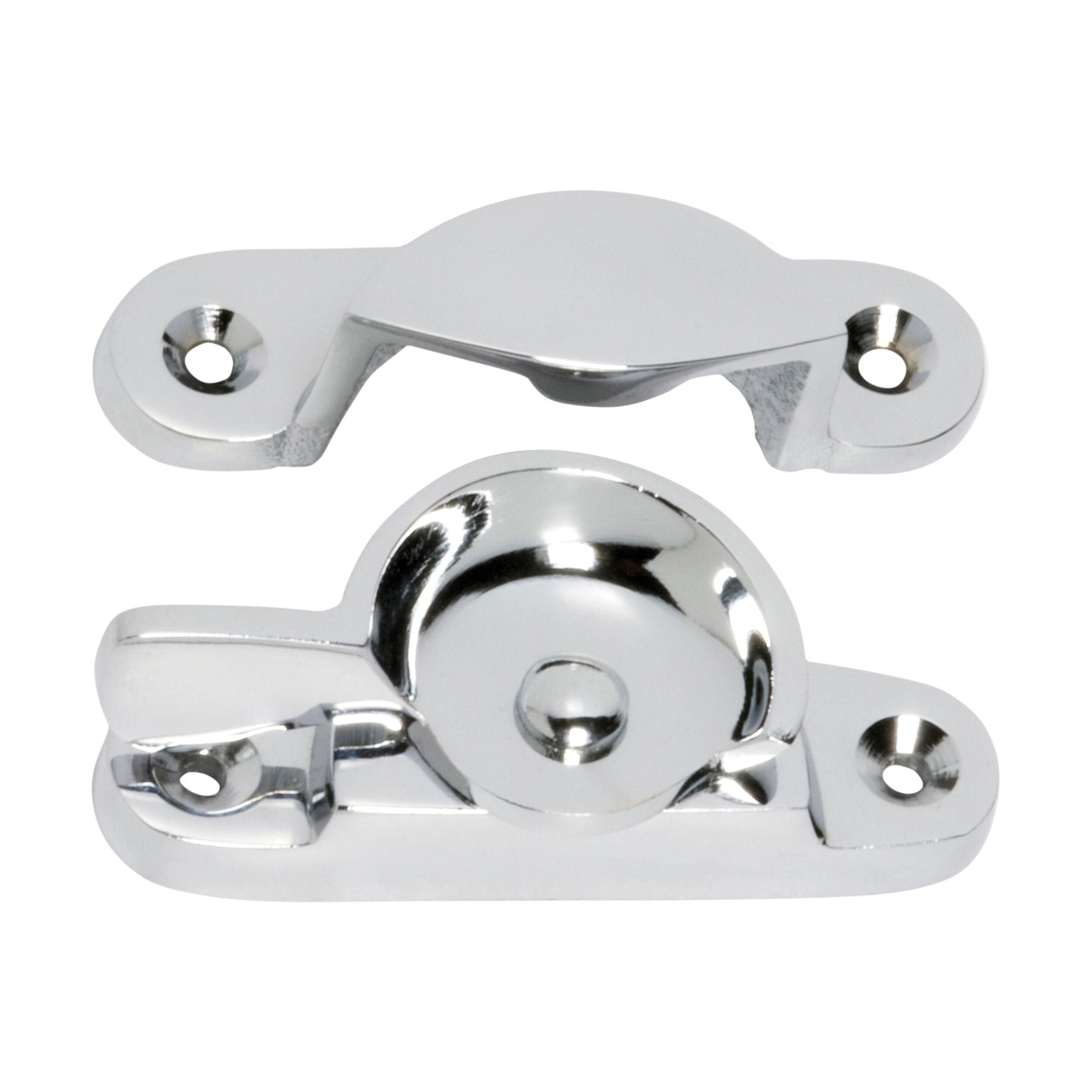 1620 Sash Fastener - Classic Chrome Plated Window Hardware (65mm x 25mm) - Perfect for Double Hung Windows, Home Renovation & DIY Projects