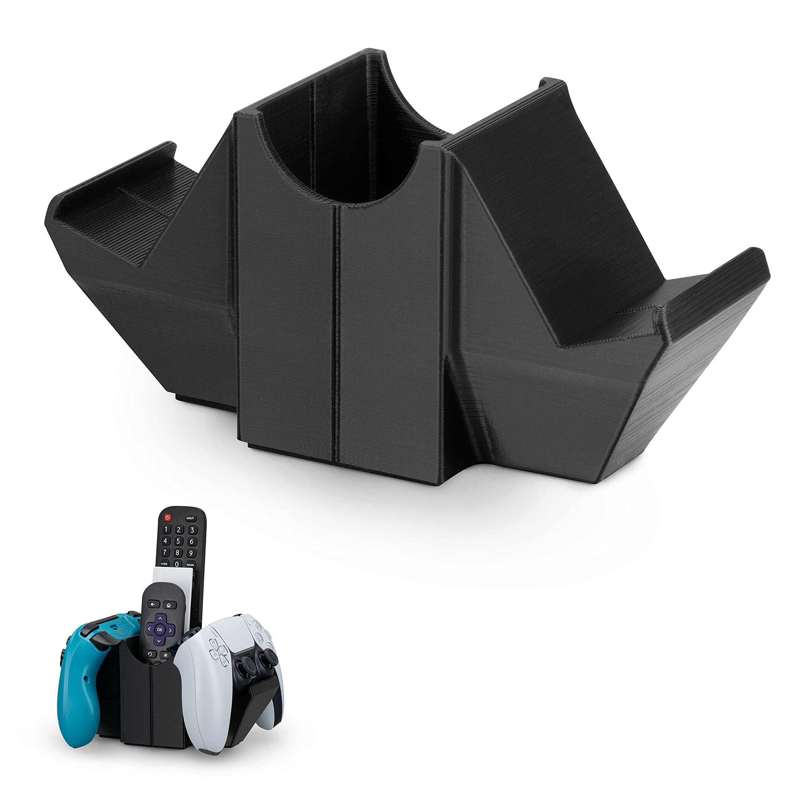 BRAINWAVZ Universal Dual Game Controller Holder & Storage Stand for Xbox ONE, PS5, PS4, PC - Organize Gaming Accessories & Reduce Desk Clutter (UGDS-01) - Perfect for Gaming Setup and Living Room Organization