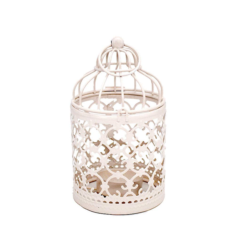 Vintage Iron Hanging Bird Cage Candle Holder - Retro Candlestick Lantern for Home Decor, Garden Party, Wedding & Outdoor Decorations (Color: A) - Perfect for Romantic Ambiance, Patio Lighting & Special Events