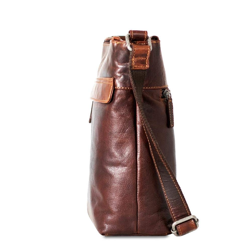 Jack Georges Voyager Crossbody Bag #7832 - Brown for Travel & Daily Use