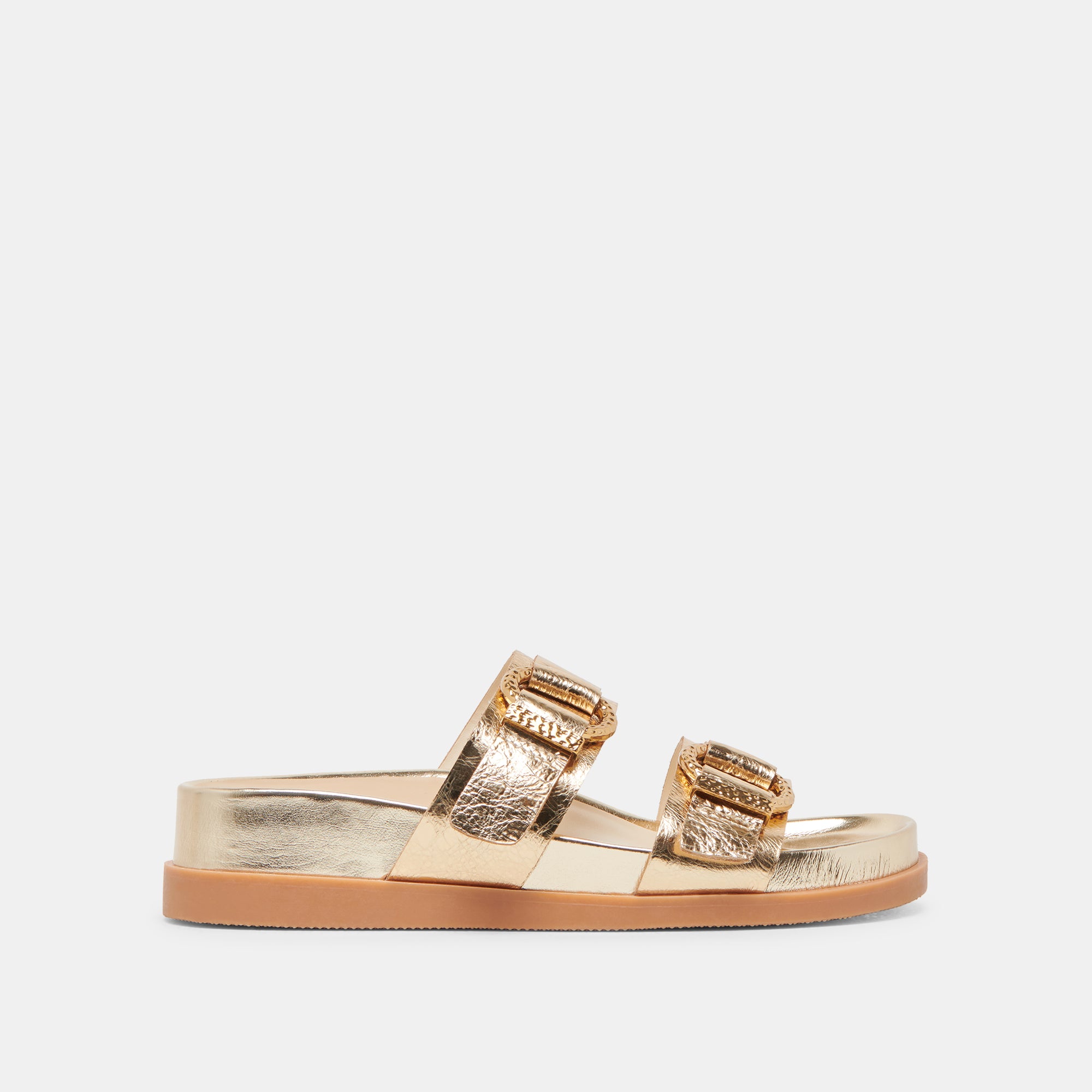 SOYA SANDALS Women's Gold Distressed Leather Flip Flops - Comfortable Summer Beach Slides for Outdoor, Vacation & Casual Wear