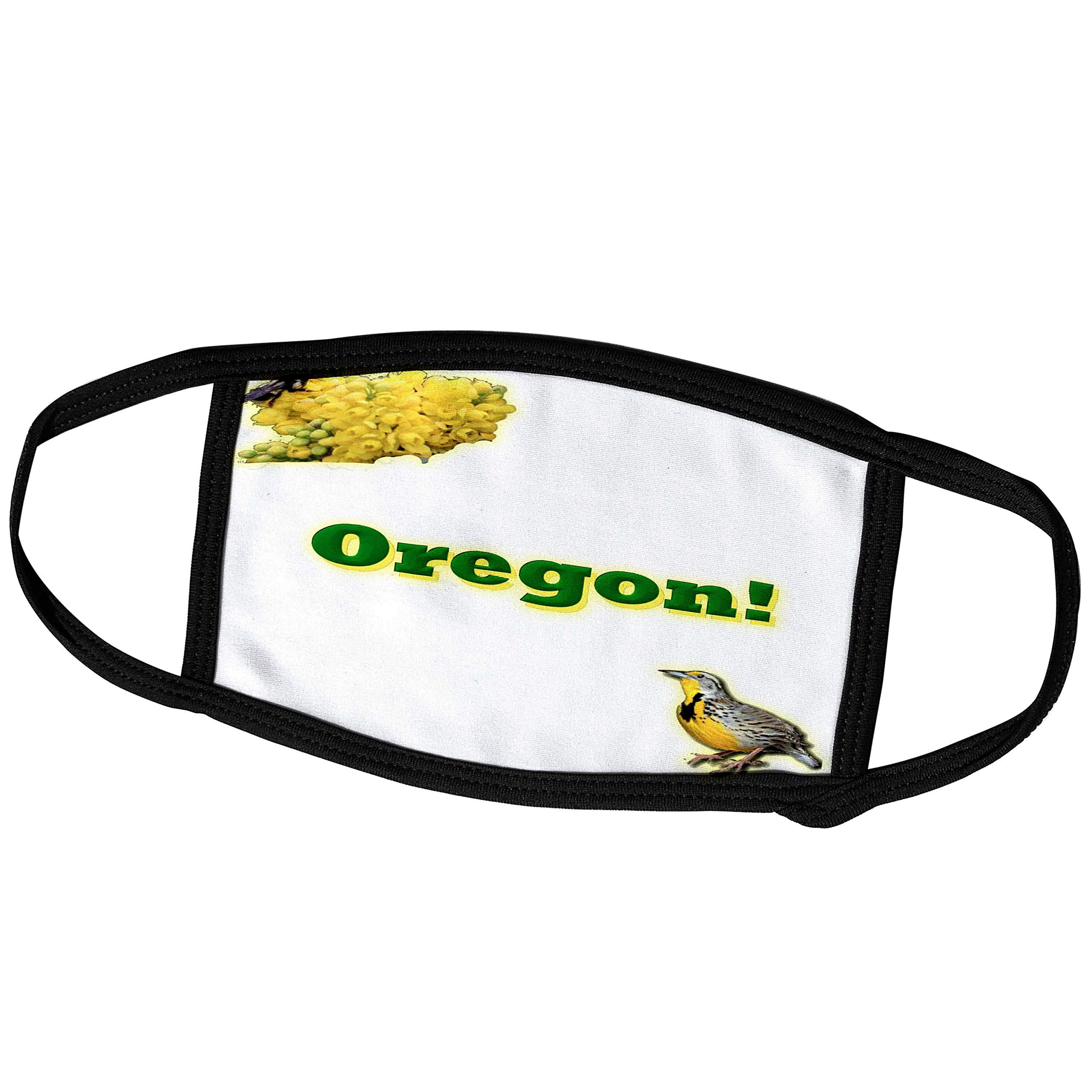 3dRose Edmond Hogge Jr Oregon State Face Masks - Washable Reusable Cloth Masks with Adjustable Ear Loops (fm_38048_3) - Perfect for Travel, Work & Daily Protection