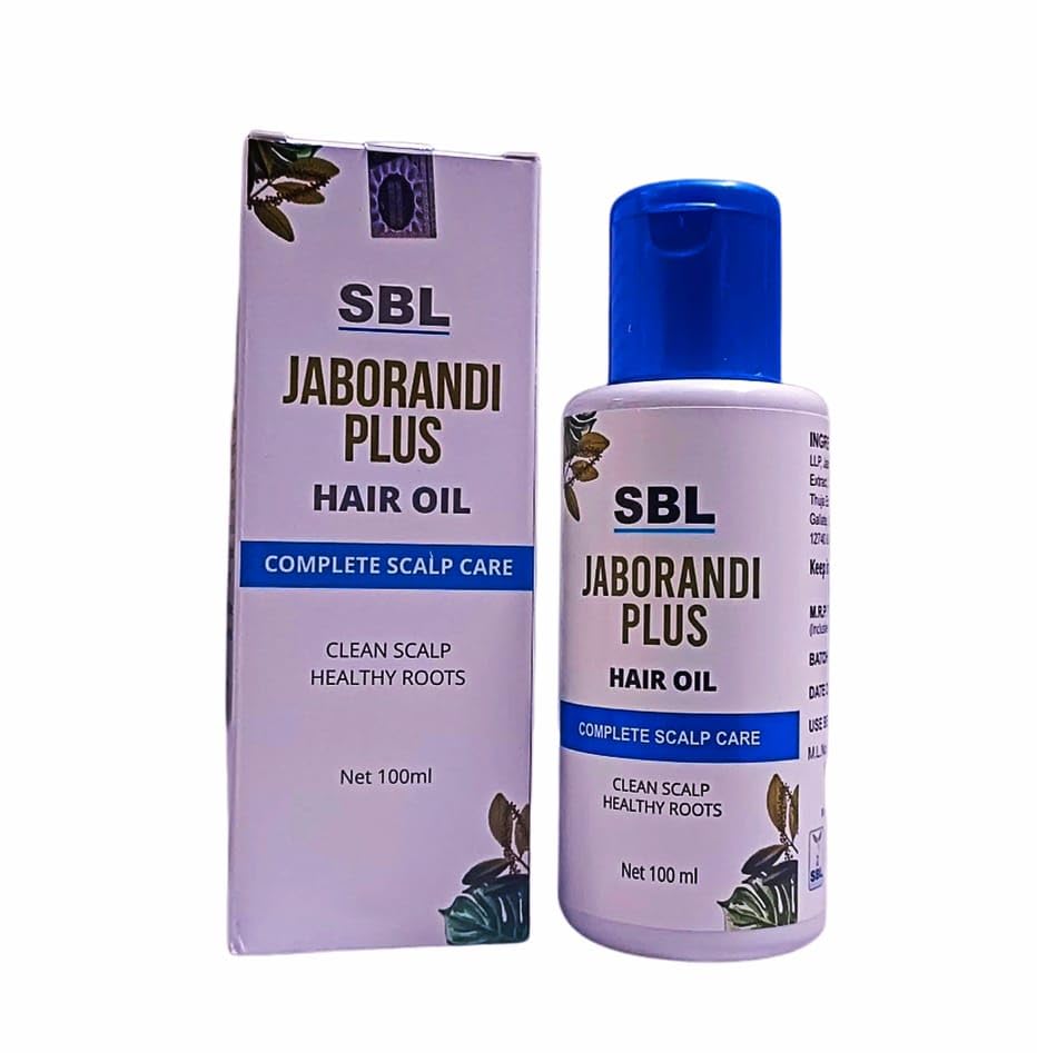 SBL's Jaborandi Plus Hair Oil 100ml - Natural Scalp Treatment for Hair Growth, Dandruff Control & Healthy Roots | Pack of 1 | Perfect for Daily Hair Care & Scalp Nourishment