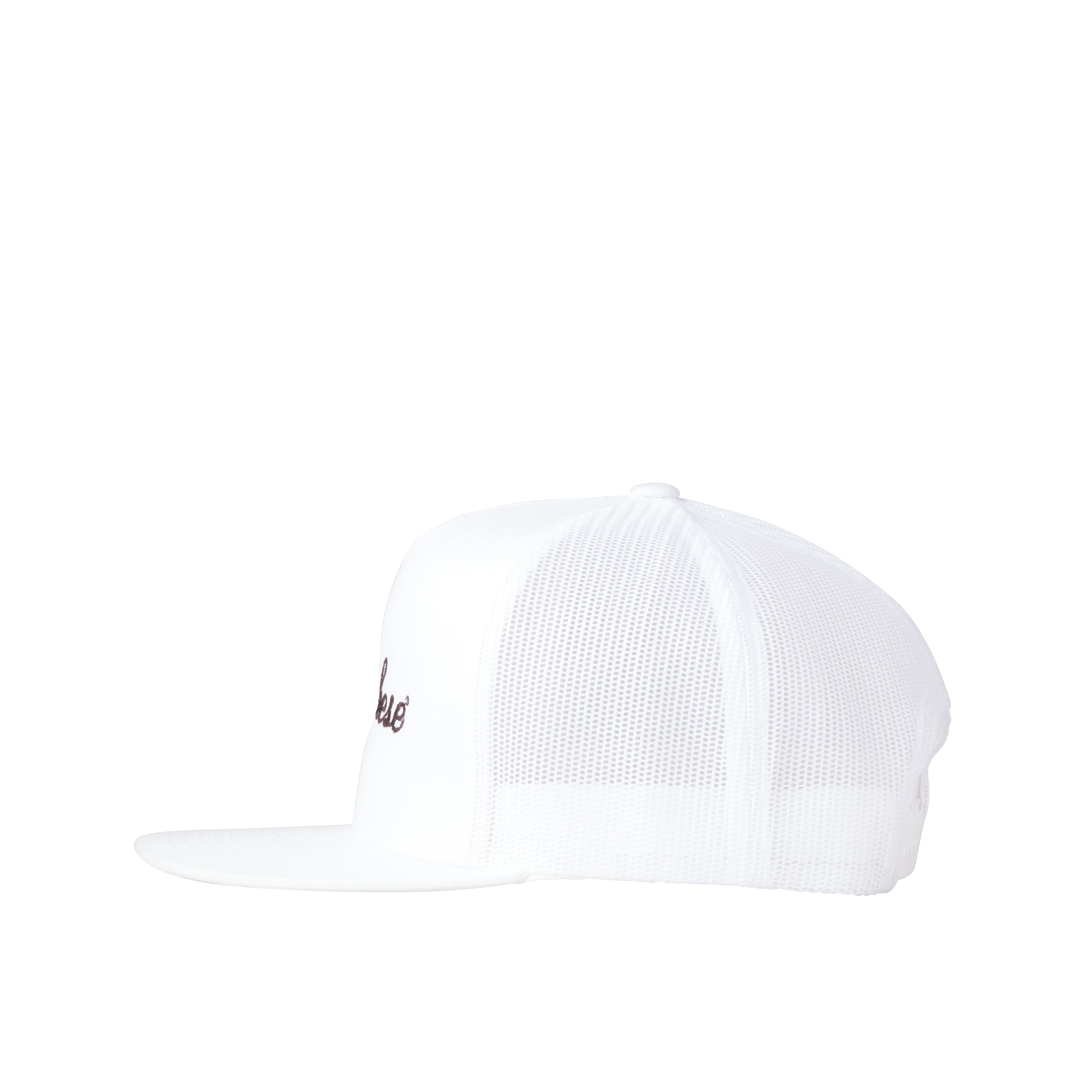 Lucchese Script Trucker Hat - Adjustable Snapback Baseball Cap for Men & Women - Stylish White Cowboy Hat for Outdoor, Rodeo & Casual Wear