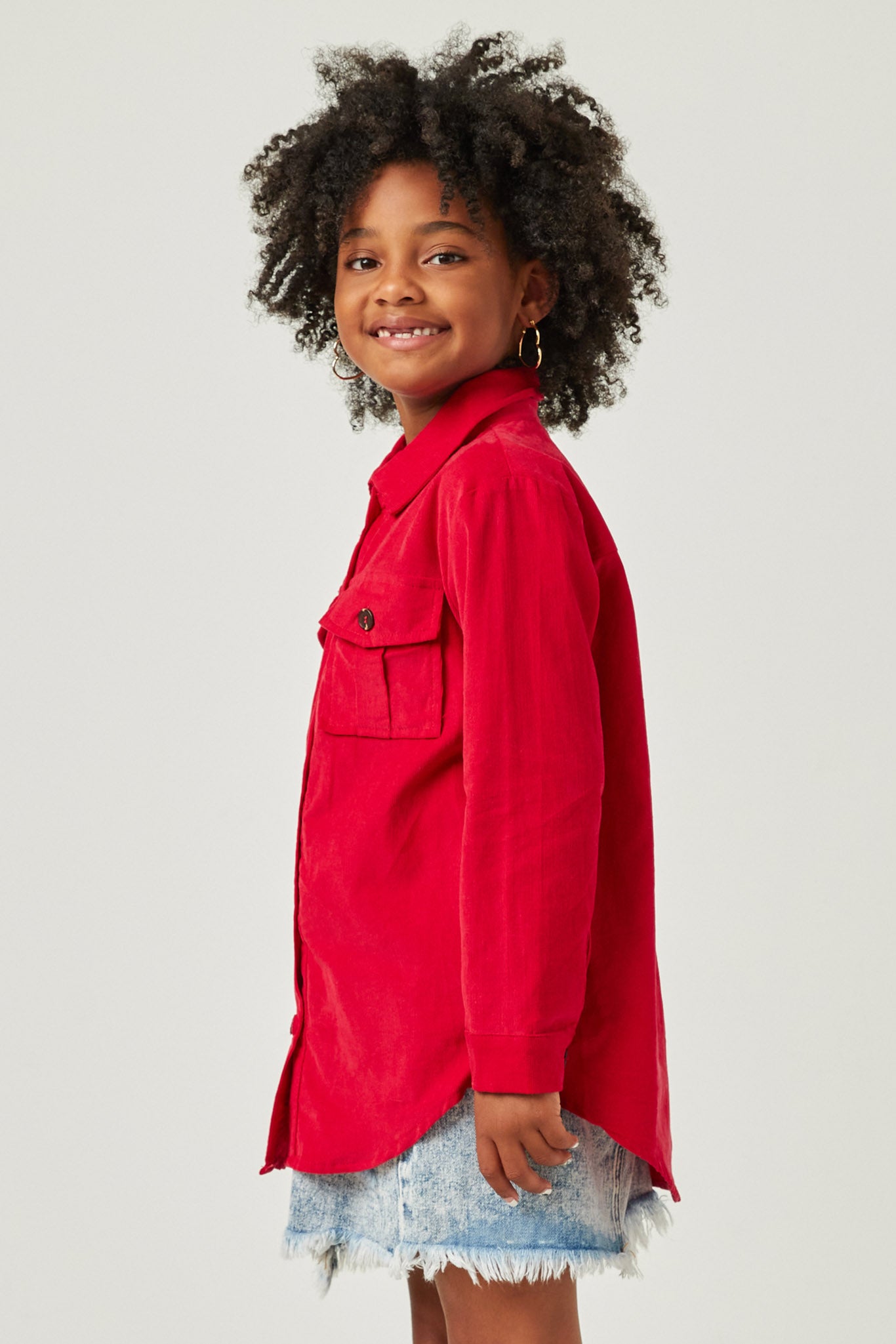 Stylish Corduroy Button-Up Shirt with Patch Pockets for Men | Casual & Office Wear | Perfect for Fall & Winter Outfits