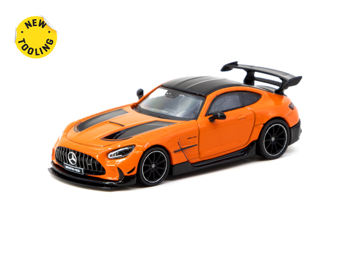 Tarmac Works 1/64 Scale Mercedes Benz AMG GT Black Series Diecast Model Car - Orange Limited Edition Collectible for Display & Racing Scenes