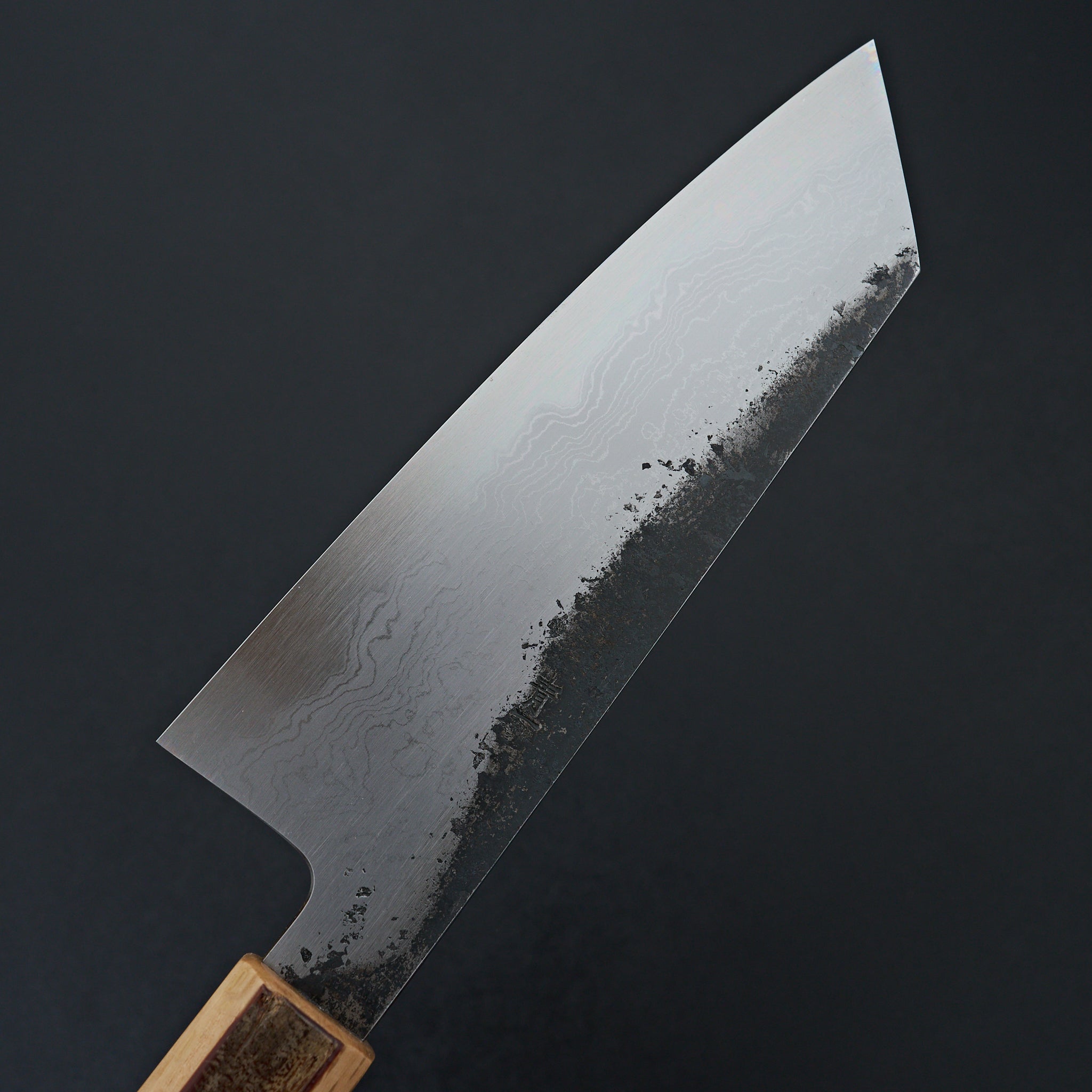 Premium HADO Sumi Blue #1 Damascus Bunka Knife 180mm - Handcrafted Japanese Kitchen Knife with Cherry Wood Handle - Perfect for Slicing, Dicing & Precision Cutting in Professional & Home Kitchens
