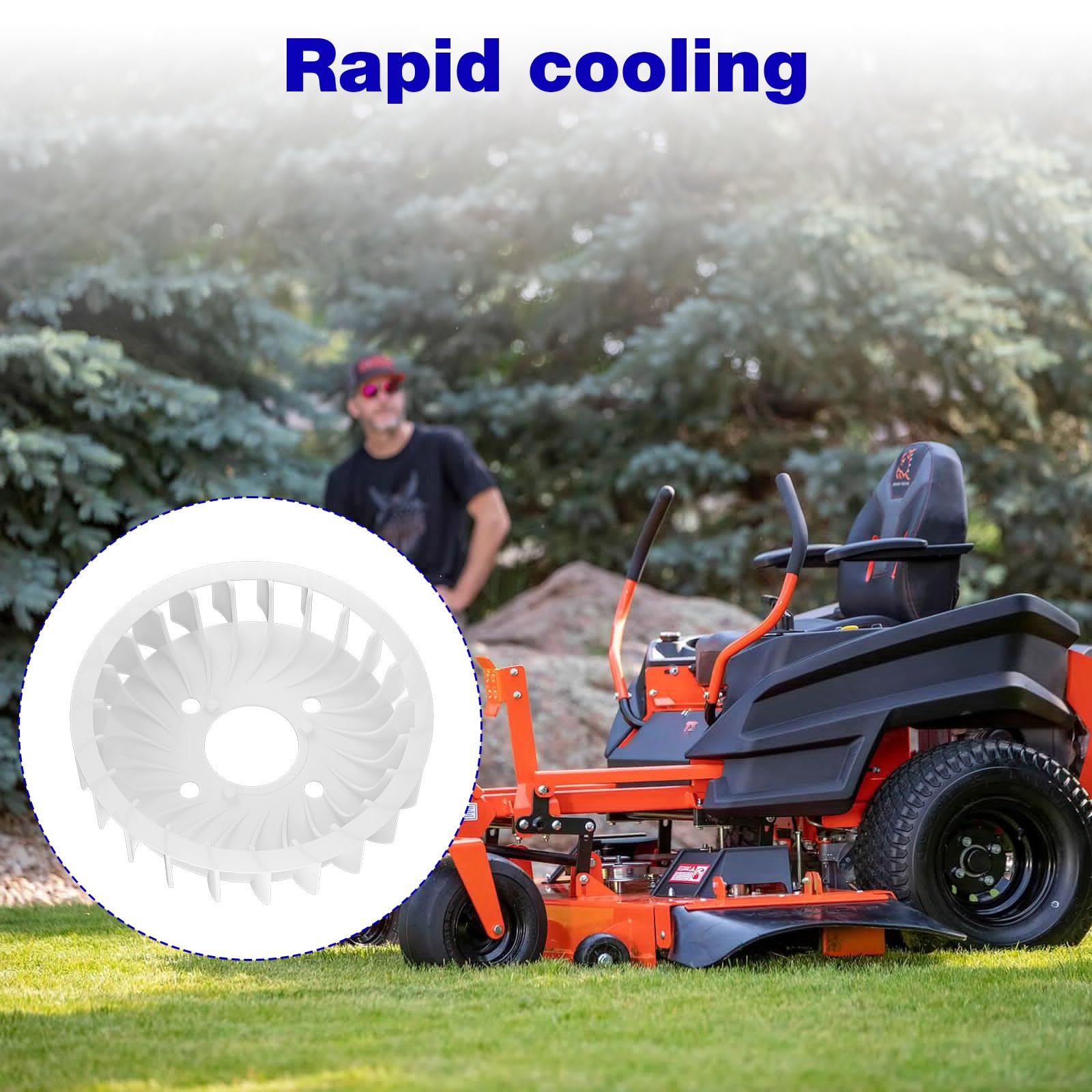 Kawasaki Cooling Fan Replacement 59041-0020 - Compatible with FH580V, FH381V, FH430V, FH451V, FH541V & 7007 Kawasaki Engines - Perfect for Lawn Mowers, Tractors & Outdoor Power Equipment