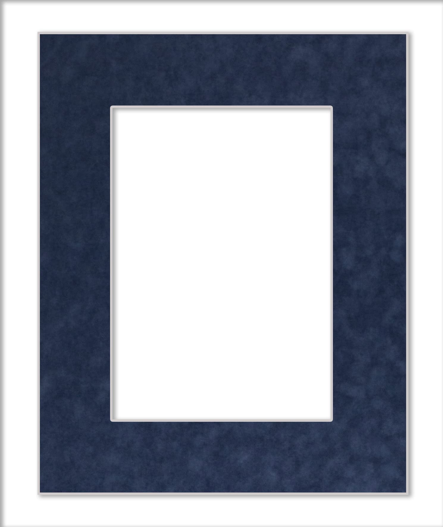 28x35 Acid-Free Navy Suede Precut Matboard with Backing Board - Bevel Cut for 24x30 Photos - 4-Ply Thickness - Includes Crystal Clear Self-Seal Photo Mat Bag - Perfect for Picture Framing, Art Displays & Home Decor