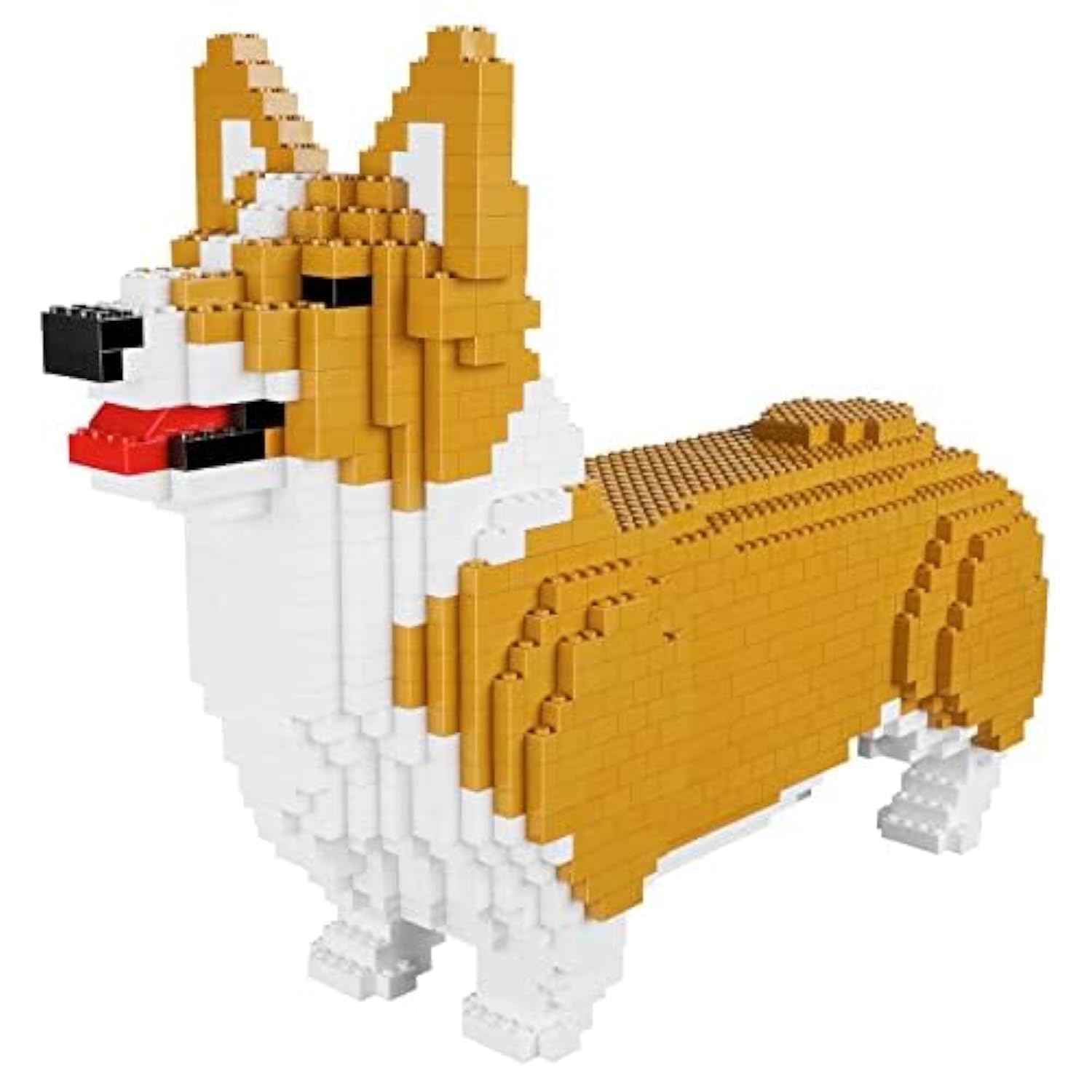 **1520PCS DIY 3D Dog Building Blocks Set - 1:1 Life-Size Corgi Model, Animal Block Toy for Kids & Adults | Creative Gift for Pet Lovers, Home Decor & Educational STEM Play**