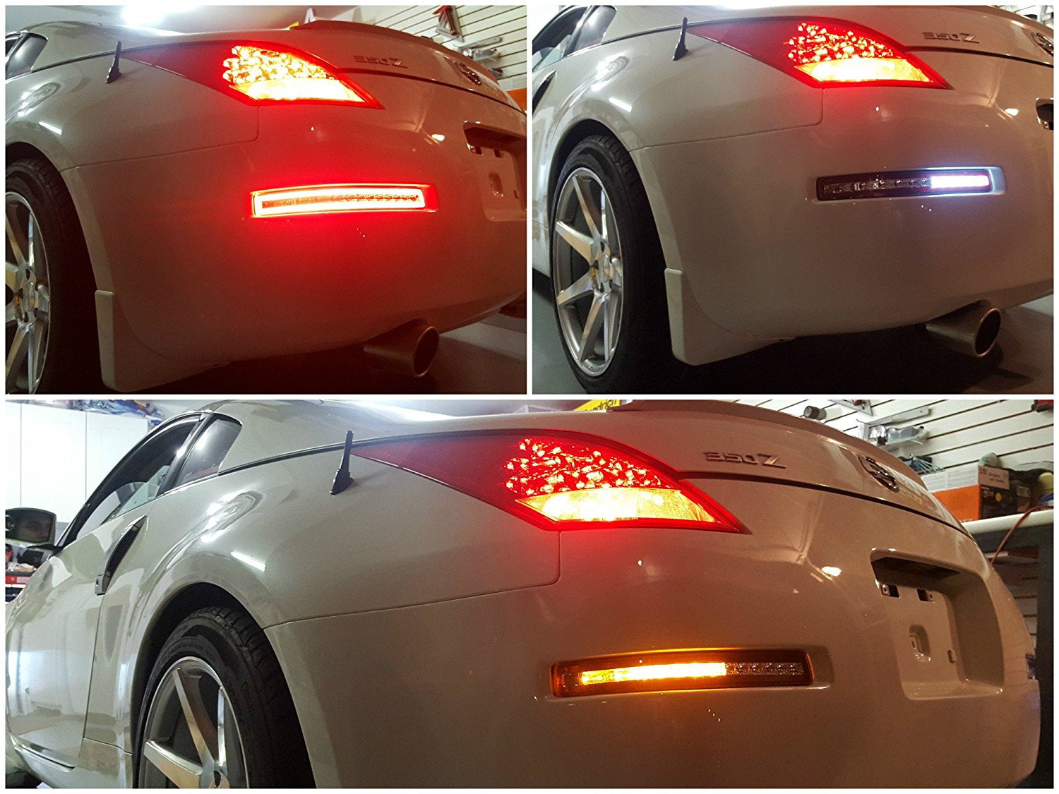 Clear Lens All-in-One LED Turn Signal, Backup & Brake Light for 2003-2009 Nissan 350Z - Upgrade Your Car's Safety & Style for Night Driving & Custom Builds