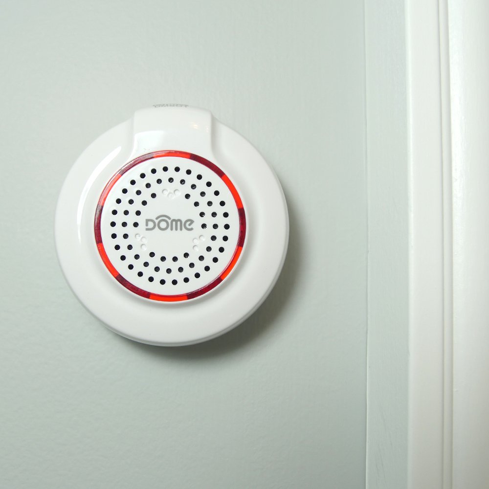 Wireless Z-Wave Battery-Powered Dome Home Security Siren & Chime Alarm System for Smart Home Automation - Perfect for Home Security, Garage Alerts & Smart Device Integration