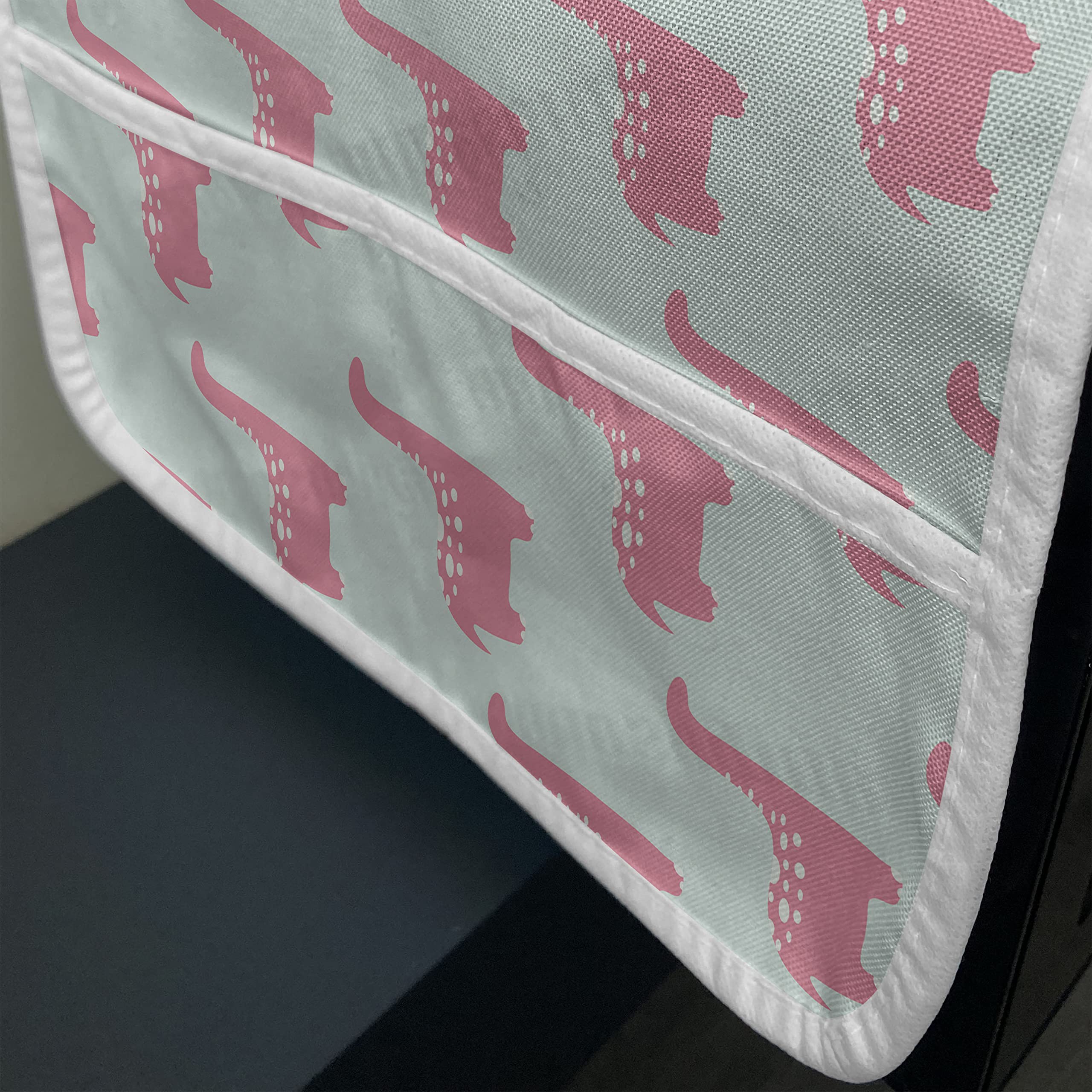 Ambesonne Dinosaur Microwave Cover - Waterproof Jurassic Themed Kitchen Organizer with Pockets, 36
