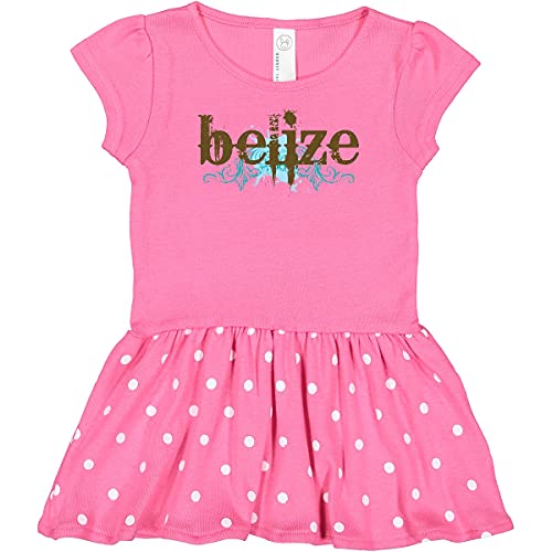 Inktastic Belize Country Grunge Style Infant Dress - Soft Cotton Baby Girl Outfit for Casual Wear, Photoshoots & Travel