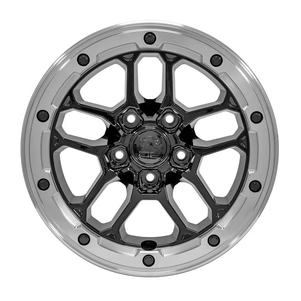 17x8 CNC Black Wheel Replacement for Jeep Wrangler - DF01 Replica Rim - Off-Road & Street Performance Alloy Wheels