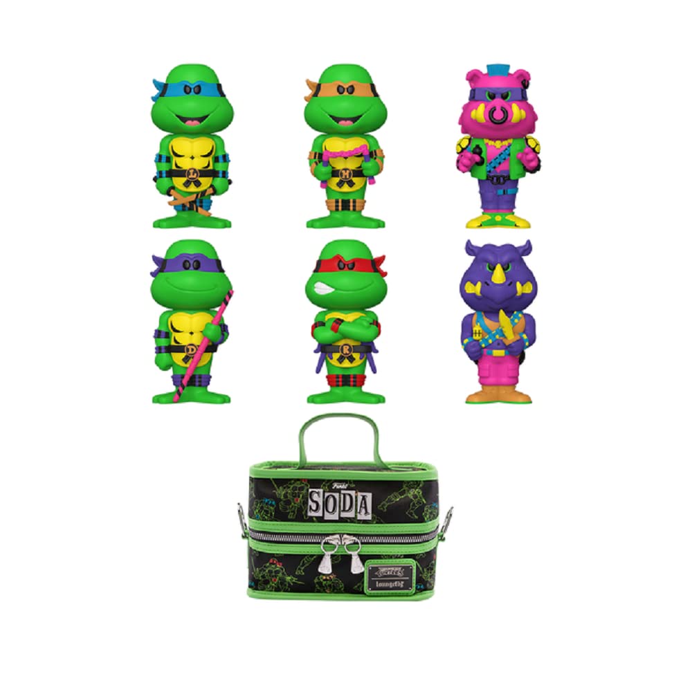 Funko Teenage Mutant Ninja Turtles 6-Pack Black Light Vinyl Soda Can Coolers - Limited Edition Collectible for TMNT Fans, Perfect for Parties, Gifts & Home Decor