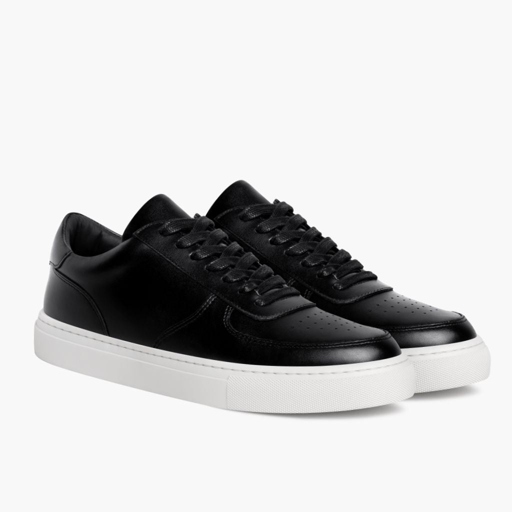 Men's Leather Court Sneakers - Black | Casual & Athletic Shoes for Everyday Wear & Sports