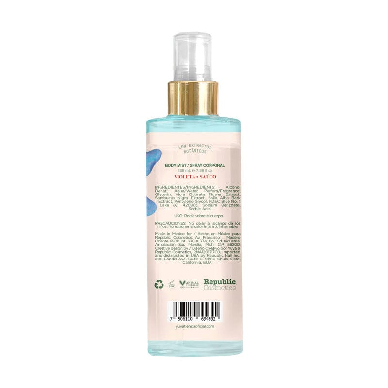 Violet & Elderflower Body Mist 8 oz (236 mL) - Long-Lasting Fragrance for Women, Perfect for Daily Use, Gym, and Outdoor Activities