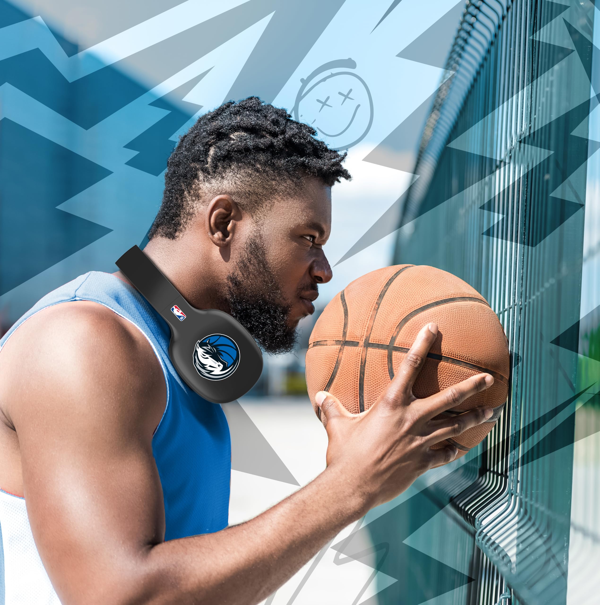 SOAR NBA Wireless Over-Ear Bluetooth Headphones with Noise Cancelling - Best for Gaming, Sports & Music - Comfortable Lightweight Design for Travel & Workouts