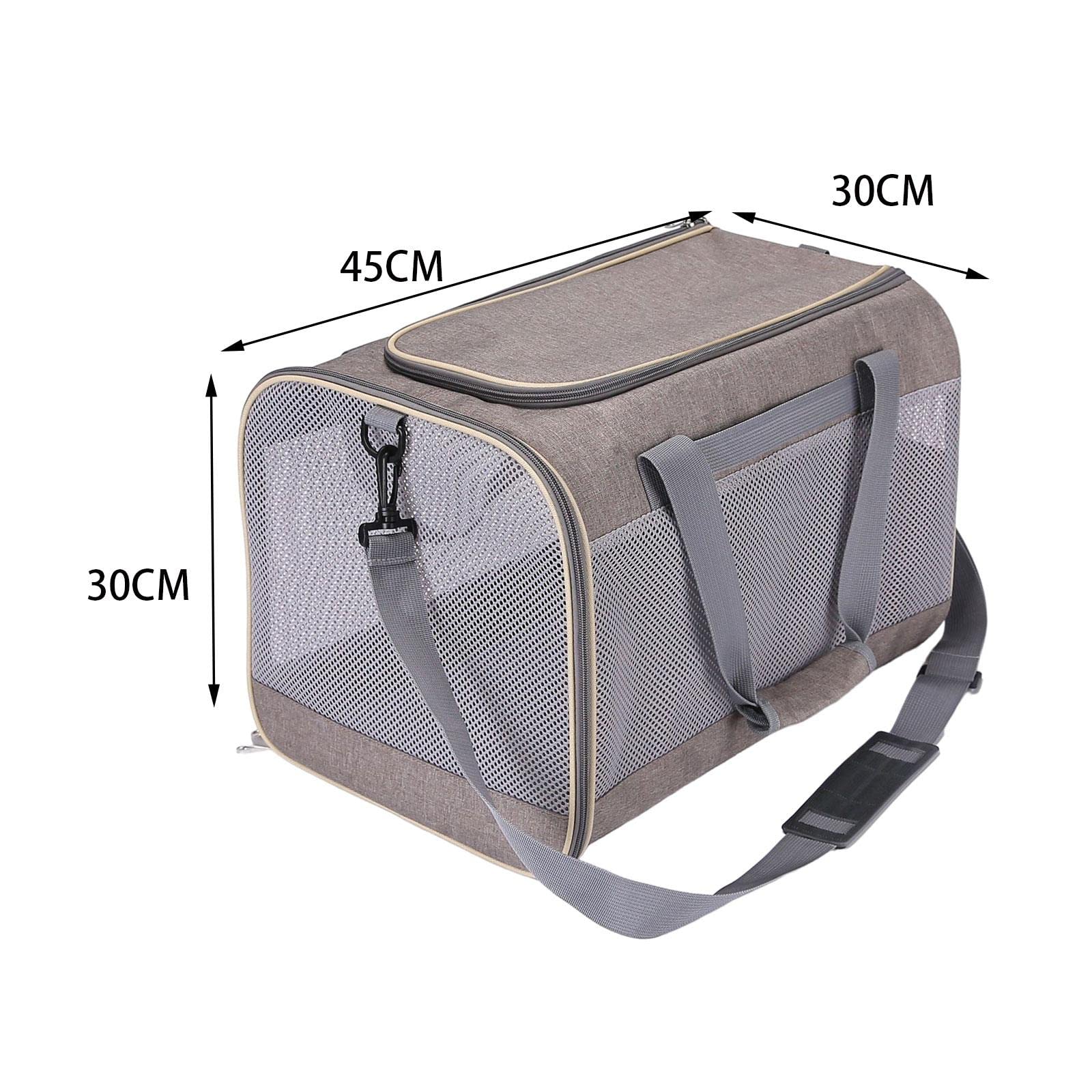 Enakshi Cat Carrier Bag with Shoulder Strap - Lightweight Pet Carrier for Small Dogs & Kittens | Portable Travel Carrier Purse in Khaki | Perfect for Vet Visits, Air Travel & Outdoor Adventures
