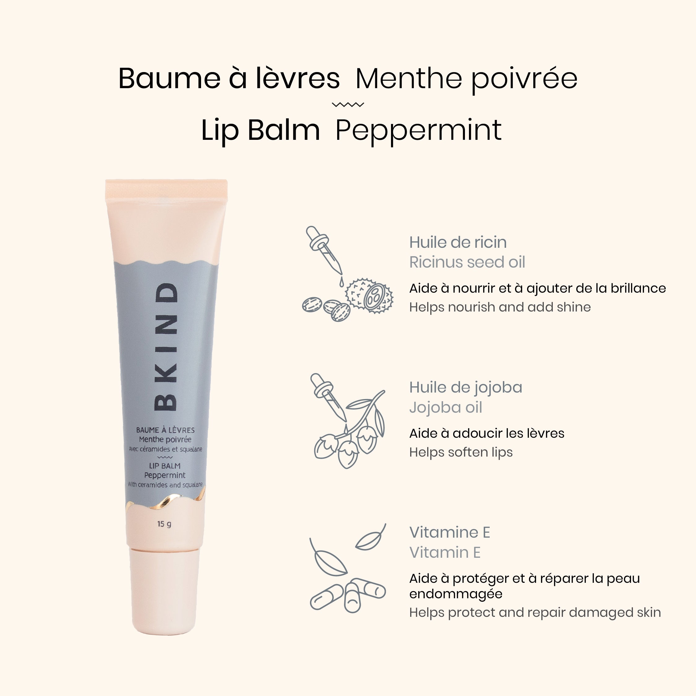Nourishing Ceramide Lip Balm with Peppermint - Hydrating & Repairing Dry Lips - Perfect for Winter Care & Daily Moisturization