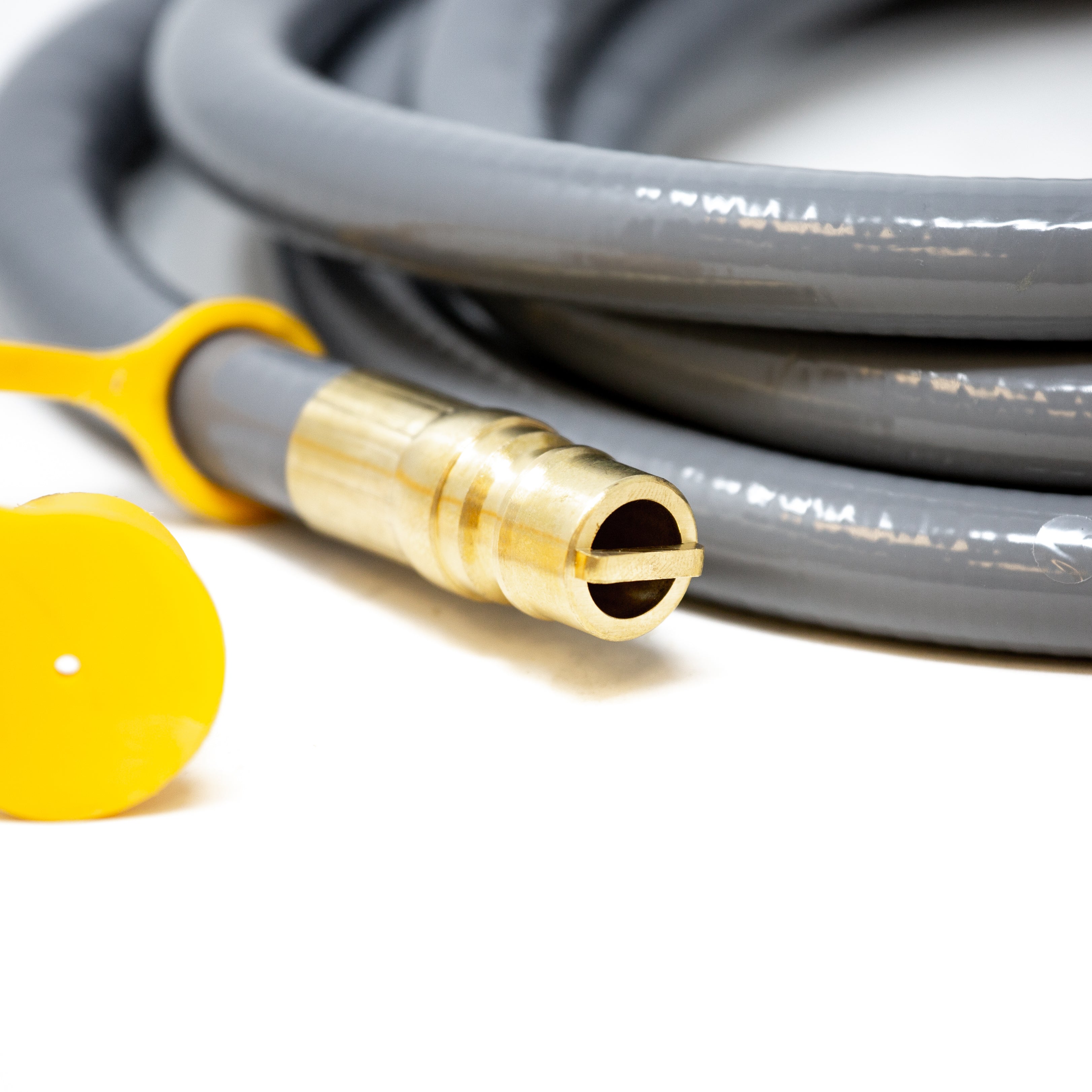 10' Natural Gas Hose with Storage Strap - Flexible & Durable for Grills, Fire Pits & Outdoor Appliances (Black)
