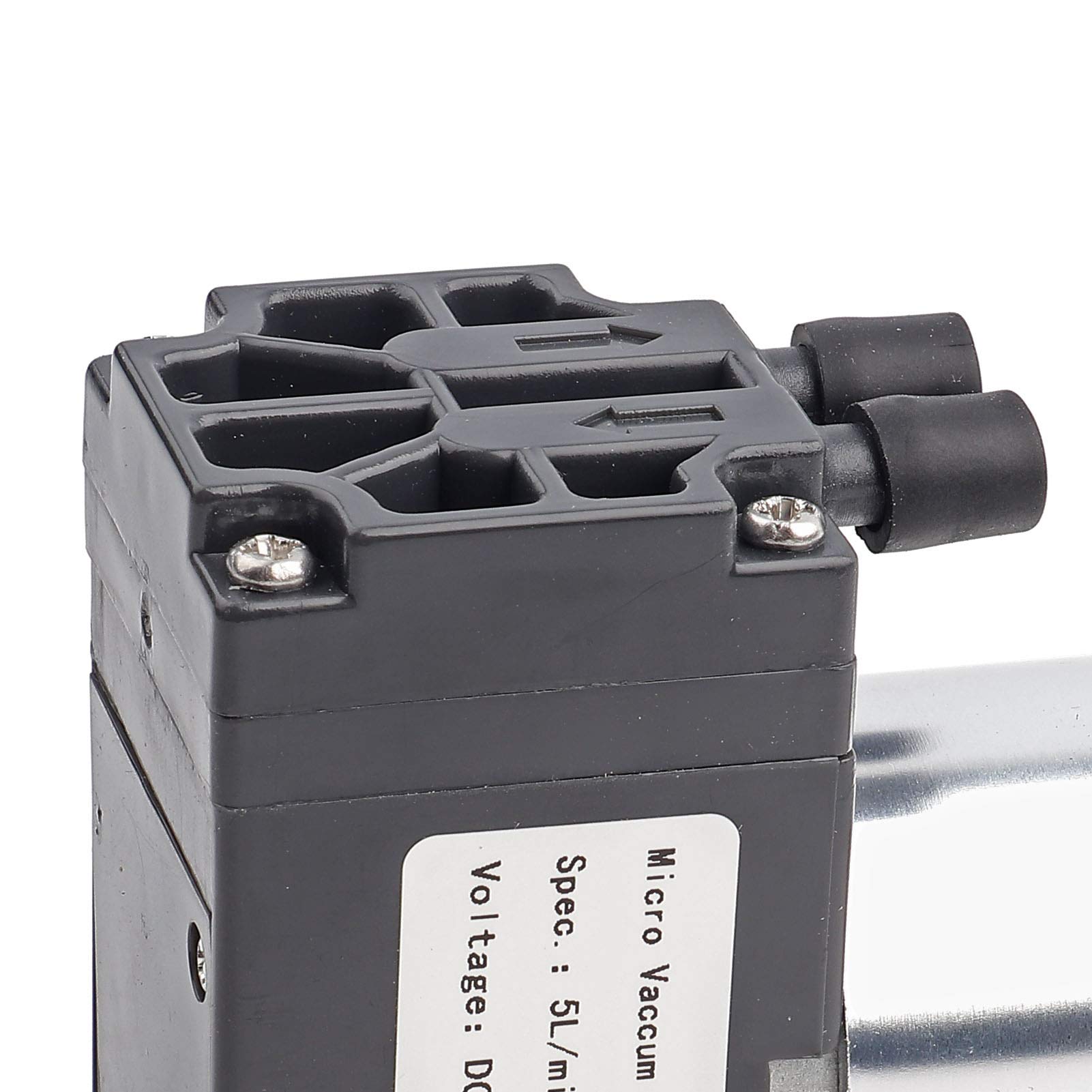 Walfront 12V Mini Vacuum Pump - 120kPa Diaphragm Air Compressor, 5L/min Flow Rate with Holder | Perfect for Gas Analysis, Laboratory Sampling & Medical Device Applications