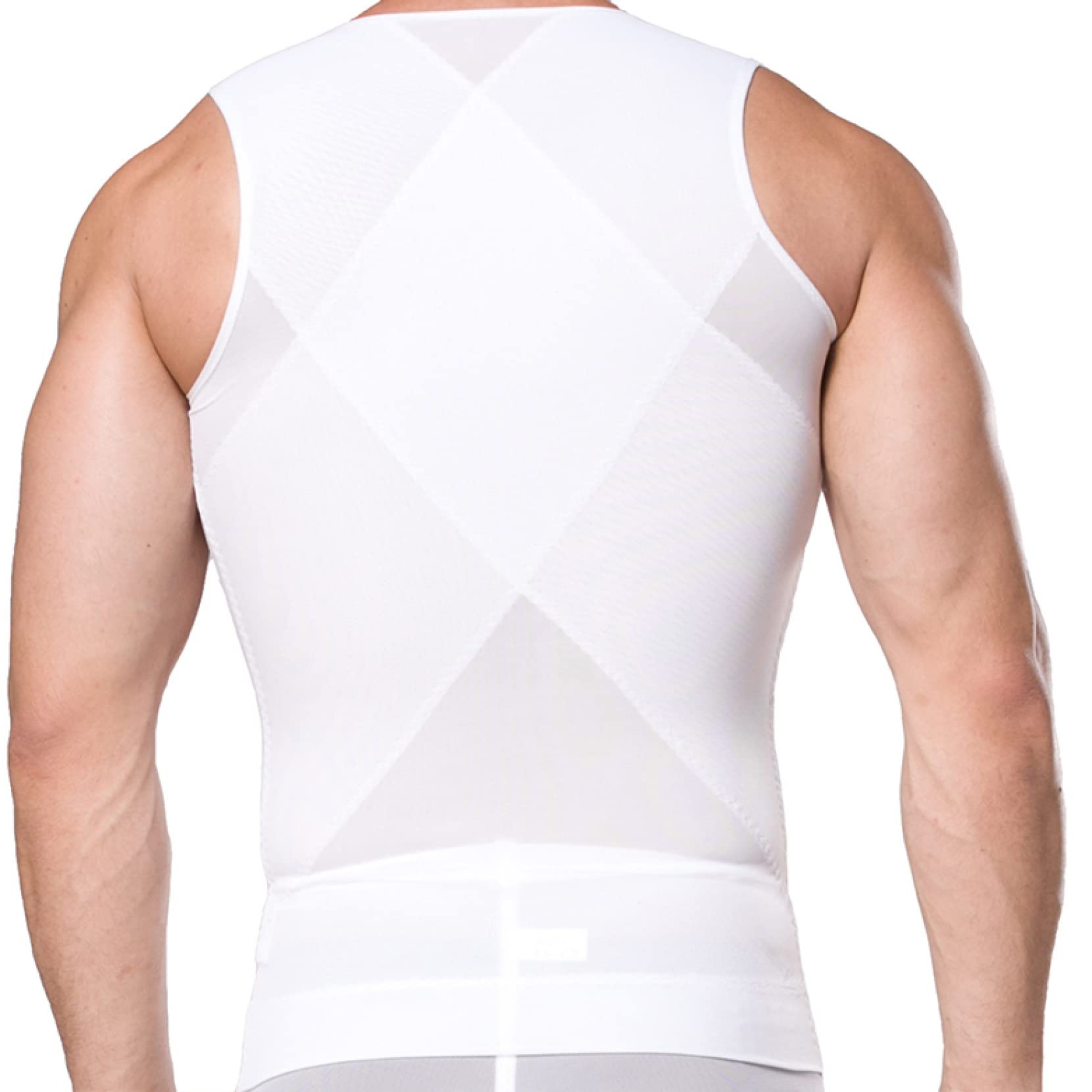 Men's Sleeveless Compression Shirt - Breathable Workout Baselayer, Body Shaping Shapewear with Zipper for Gym & Sports | Perfect for Running, Weightlifting & Athletic Performance