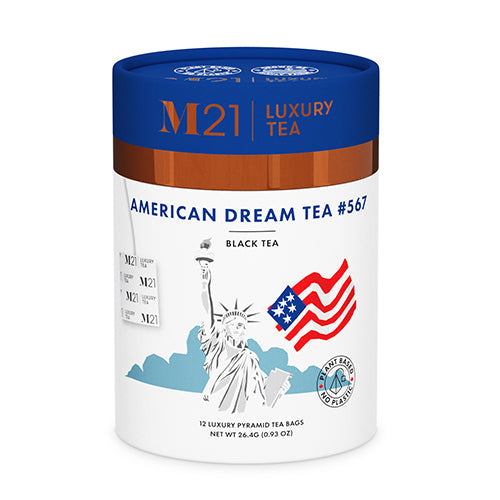 Premium American Dream Luxury Tea - 12ct Canister Set for Gifting, Relaxation & Afternoon Tea Time