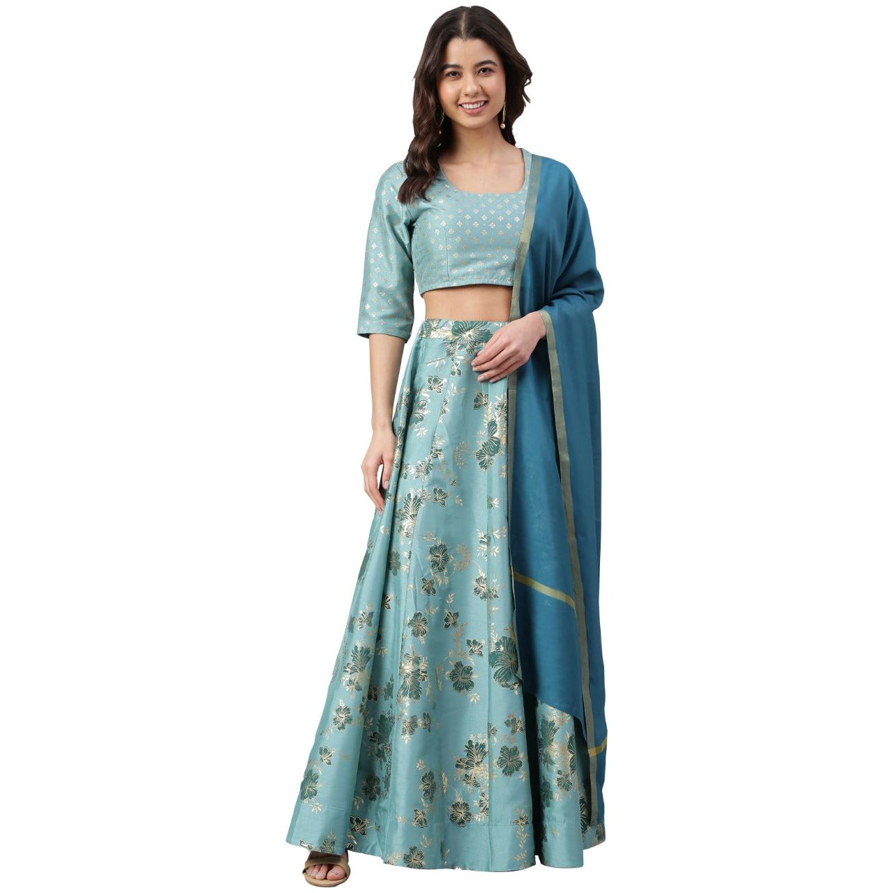 Exquisite Indian Silk Lehenga Set for Women | Traditional Wedding Dress | Bridal Party & Festive Occasion Wear